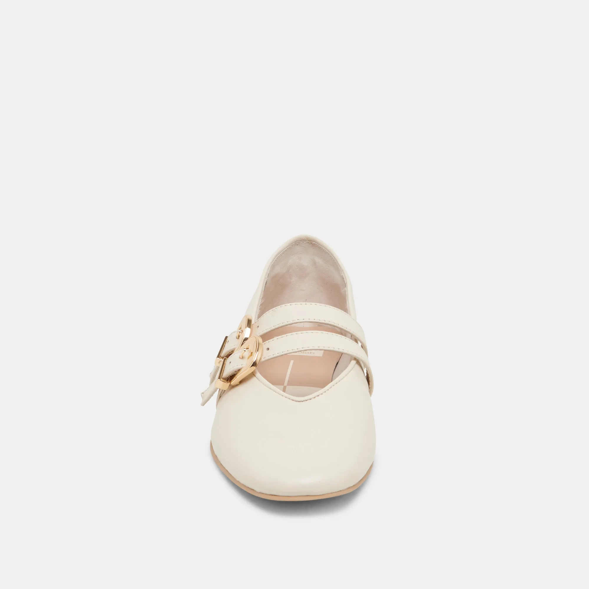 BAYLEE BALLETTFLATS IN ELFENBEIN LEDER