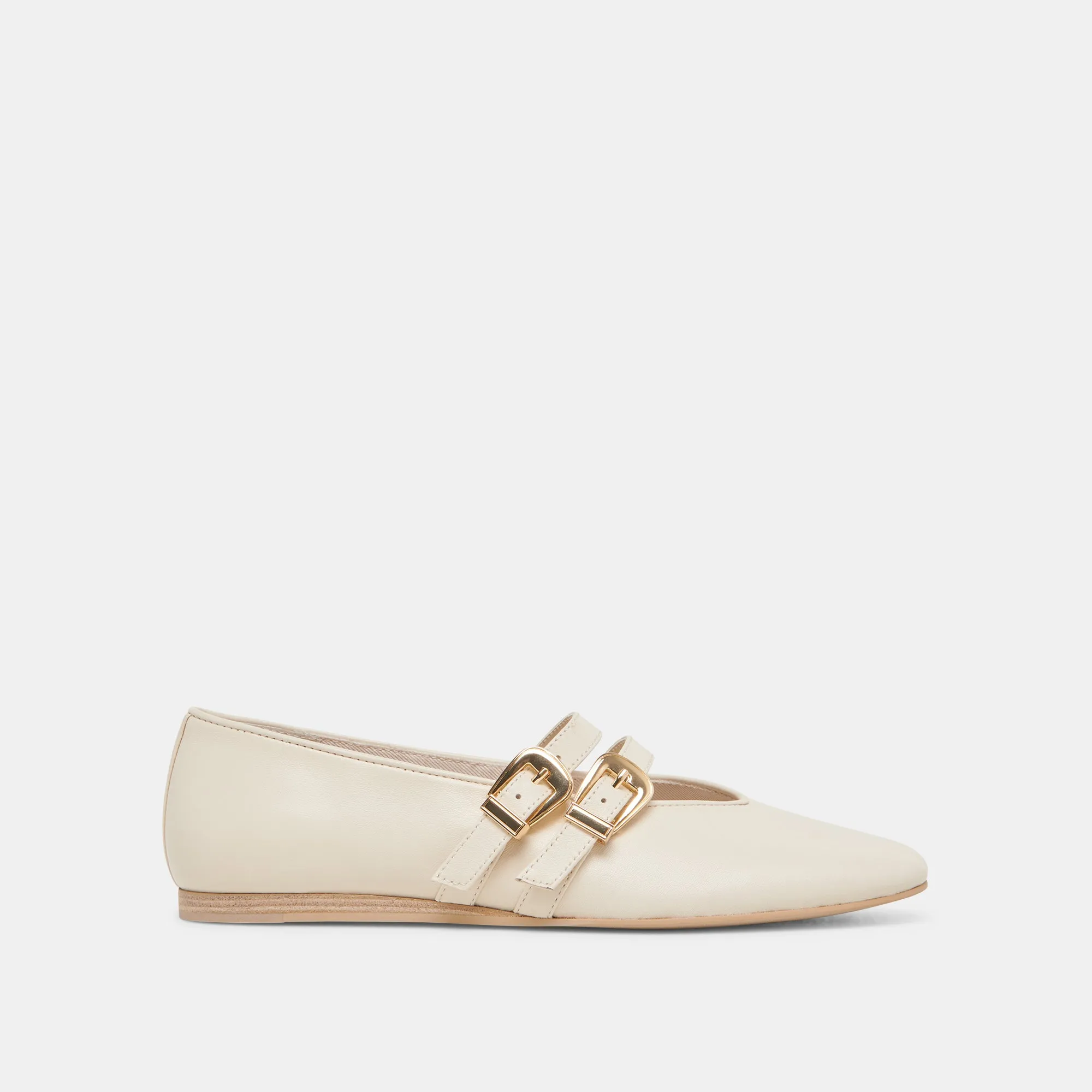 BAYLEE BALLETTFLATS IN ELFENBEIN LEDER