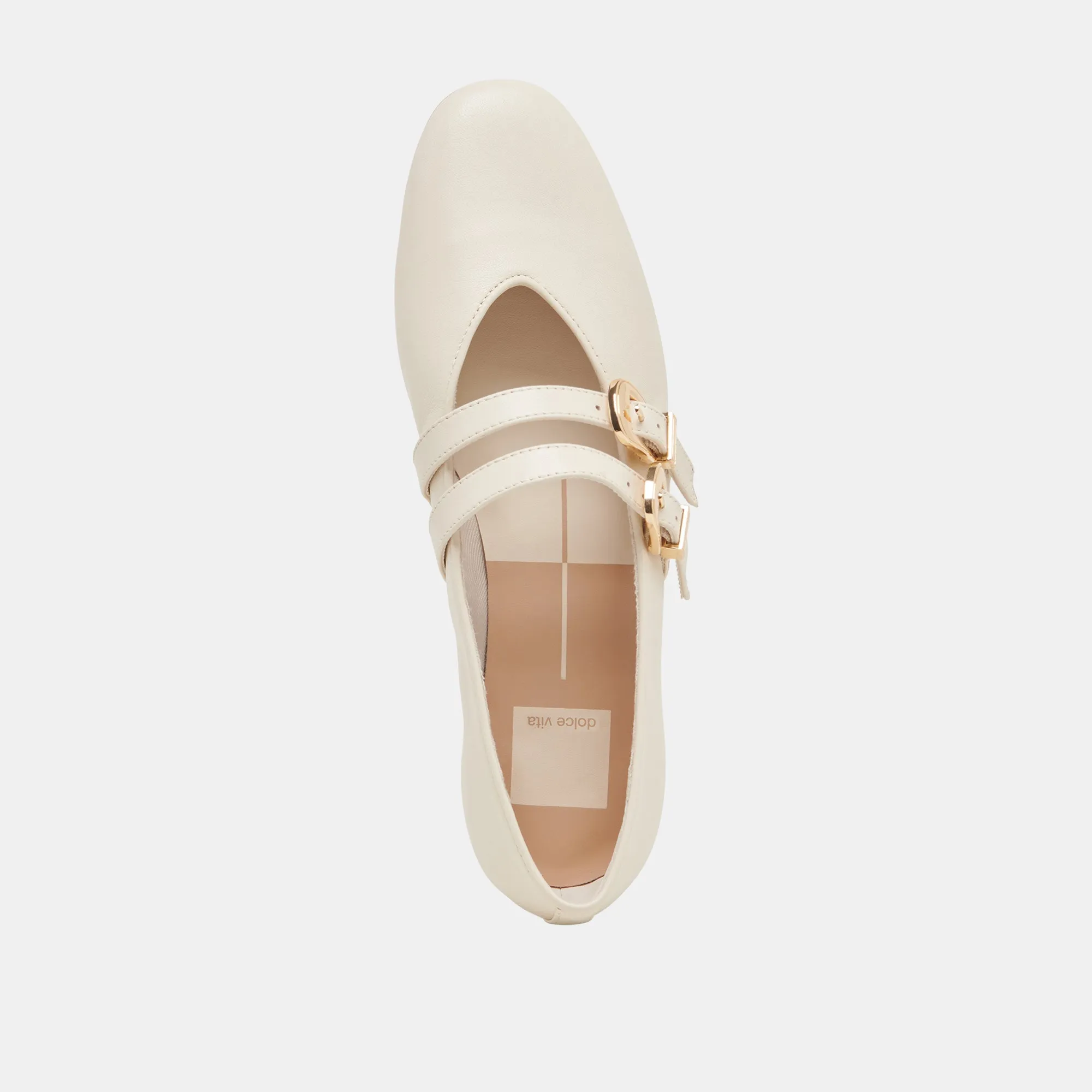 BAYLEE BALLETTFLATS IN ELFENBEIN LEDER
