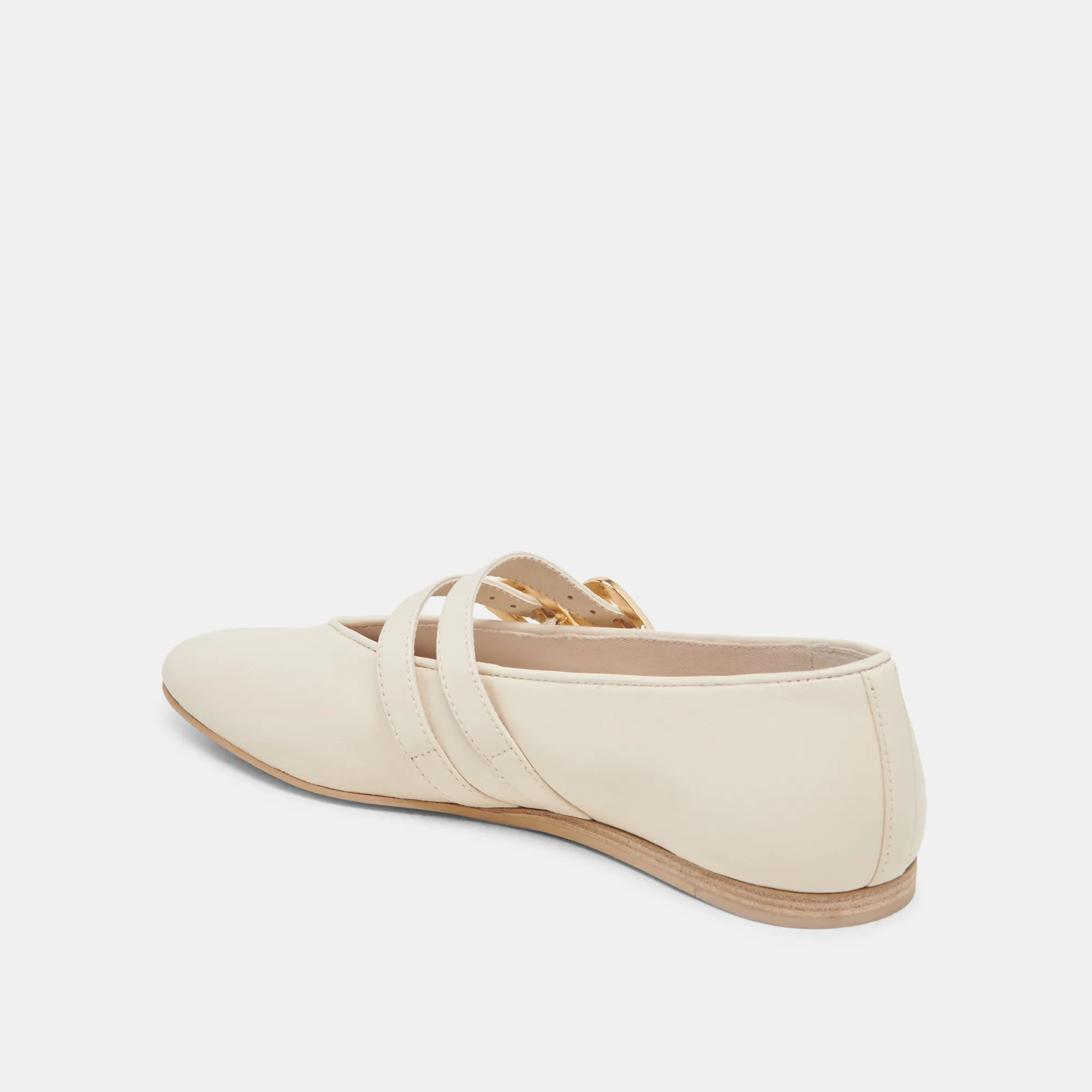 BAYLEE BALLETTFLATS IN ELFENBEIN LEDER