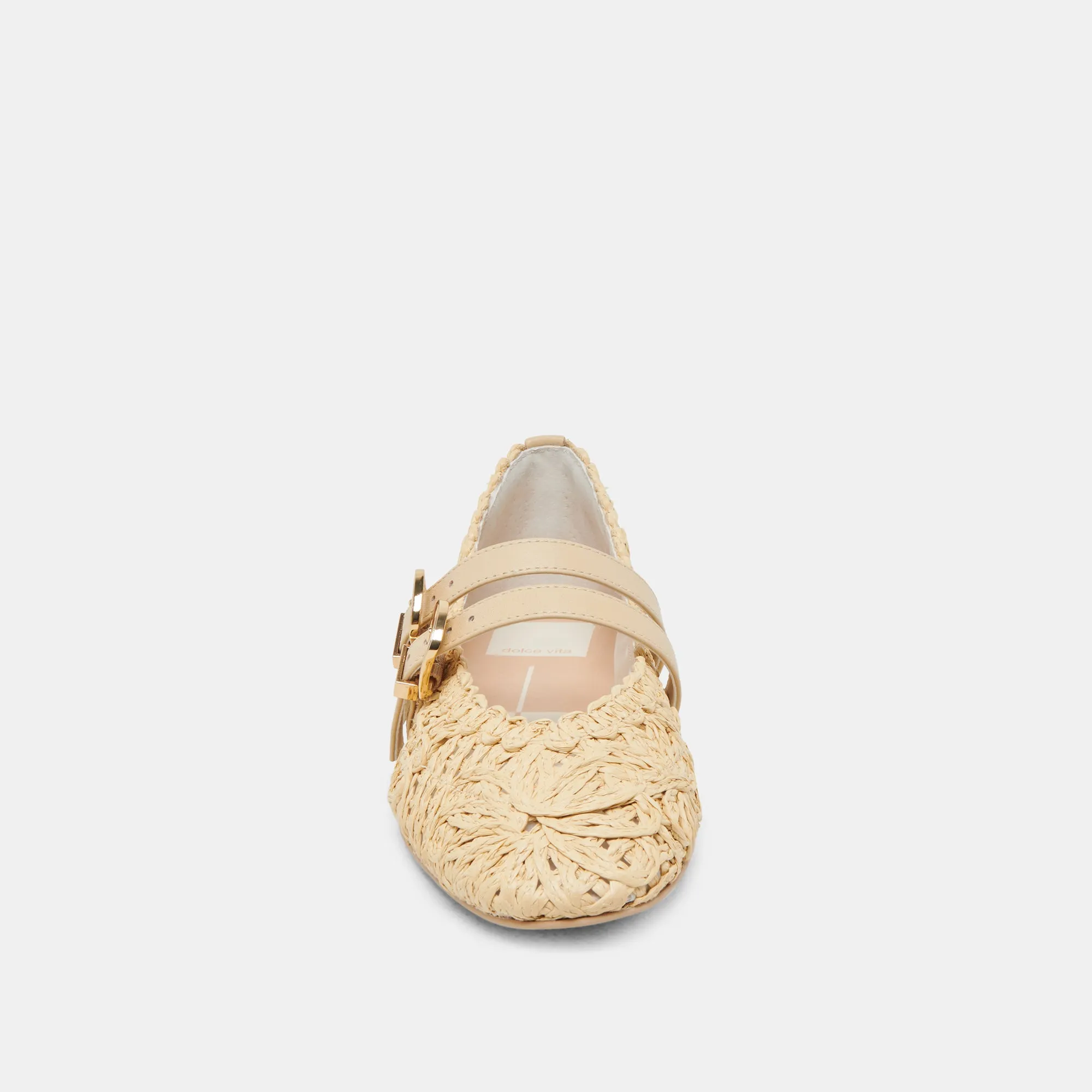 BAYLEE SONNENBLUMEN BREITE BALLETTFLACHER HELL NATUR MACRAMÉ