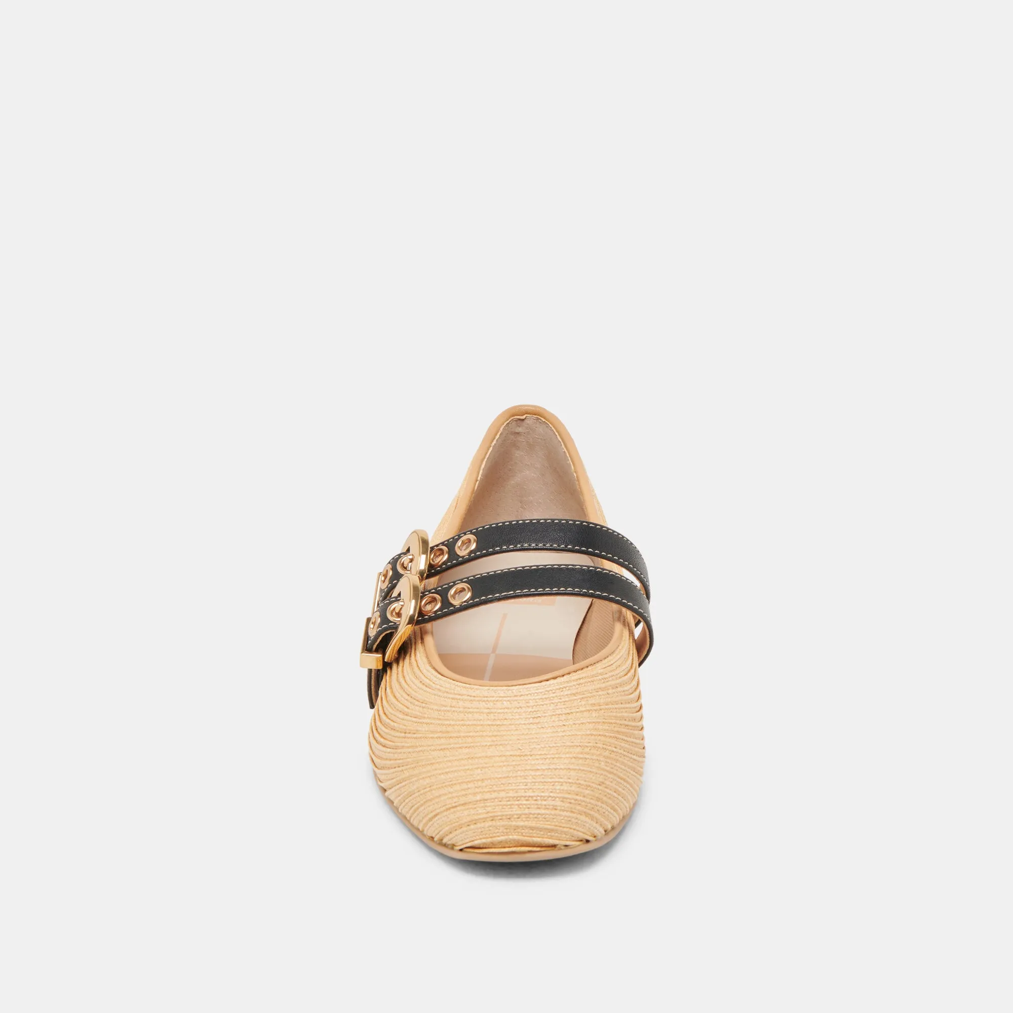 BAYLEE WEITE BALLETTFLATS IN NATURRAFFIA