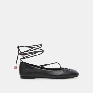 BEATE BALLERINAS AUS SCHWARZEM LEDER