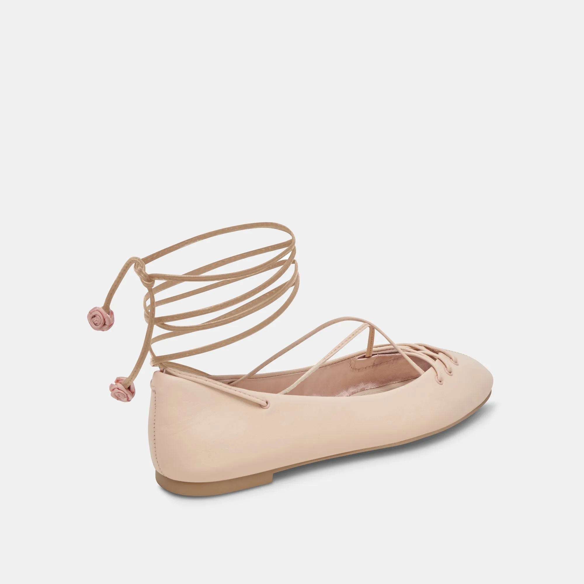 BEATE BALLETTFLATS HELLROSA LEDER