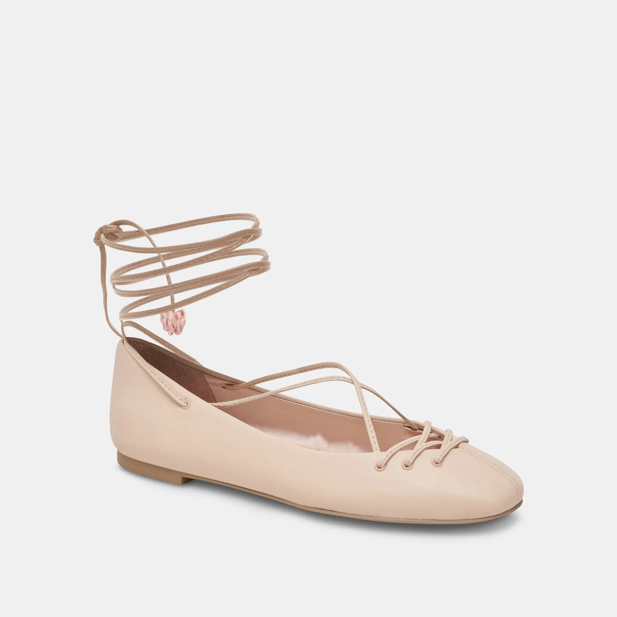 BEATE BALLETTFLATS HELLROSA LEDER