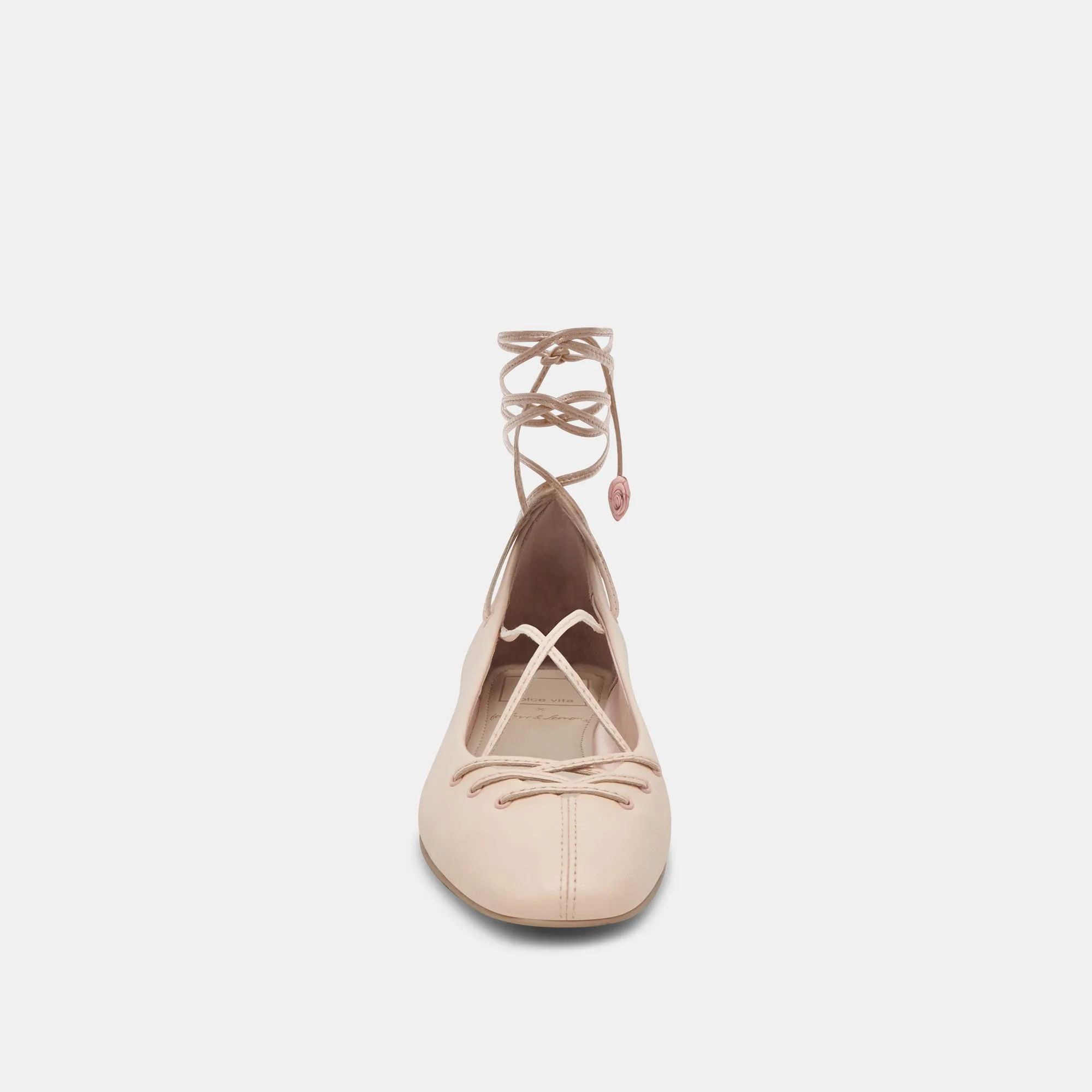 BEATE BALLETTFLATS HELLROSA LEDER