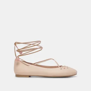 BEATE BALLETTFLATS HELLROSA LEDER
