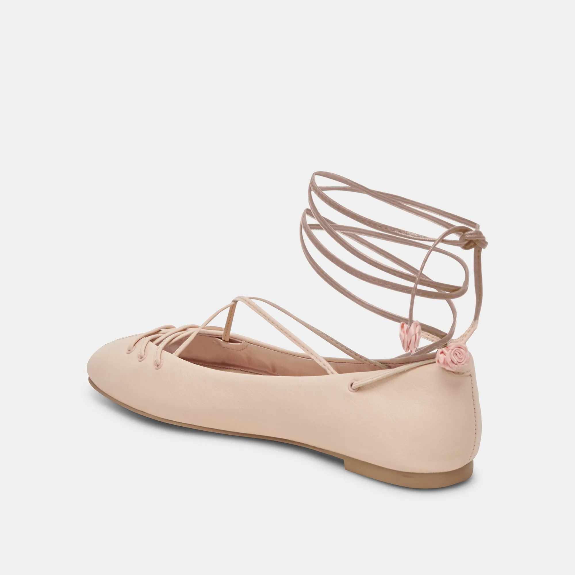 BEATE BALLETTFLATS HELLROSA LEDER