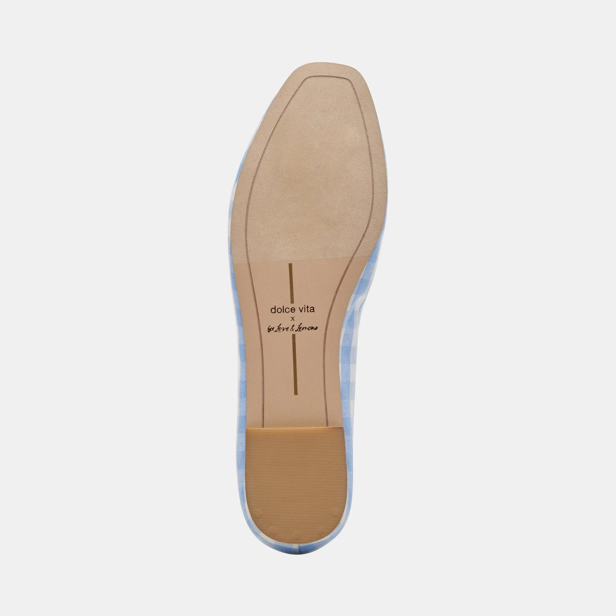 BEATE BALLETTFLATS WEIß BLAU GINGHAM