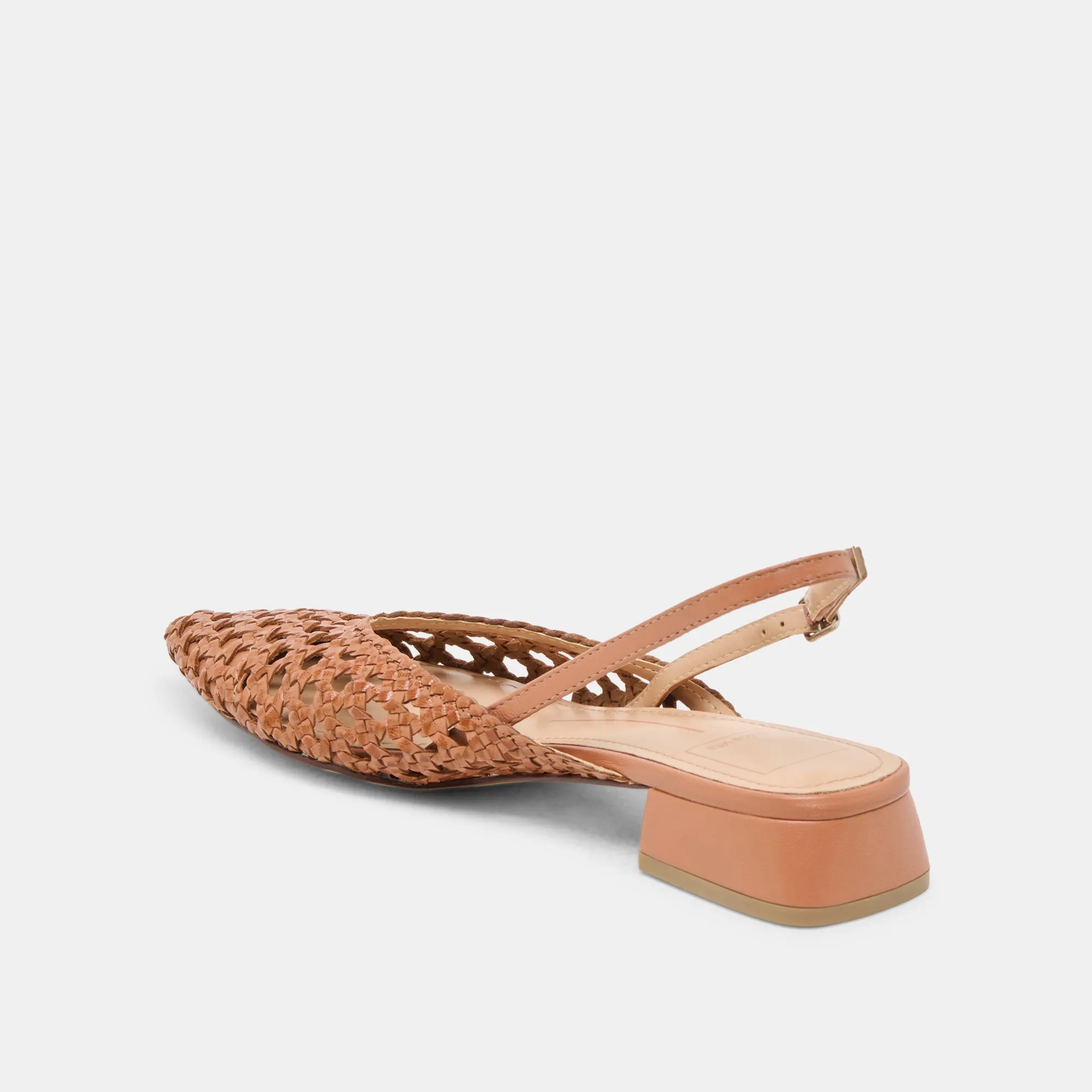 BIRDIE FLATS BRAUN GEFLECHTES LEDER