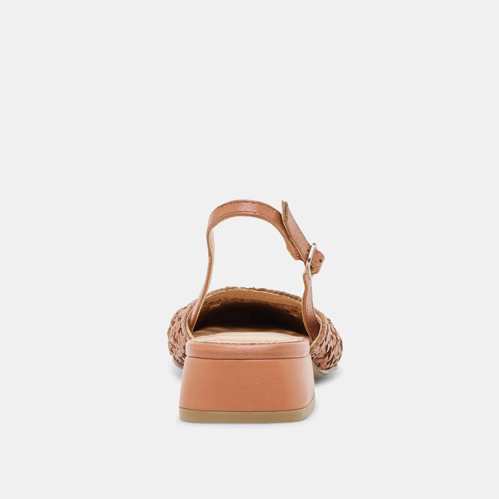 BIRDIE FLATS BRAUN GEFLECHTES LEDER