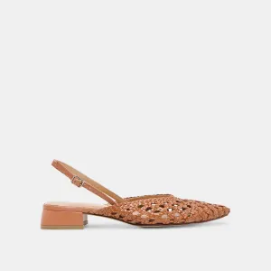 BIRDIE FLATS BRAUN GEFLECHTES LEDER