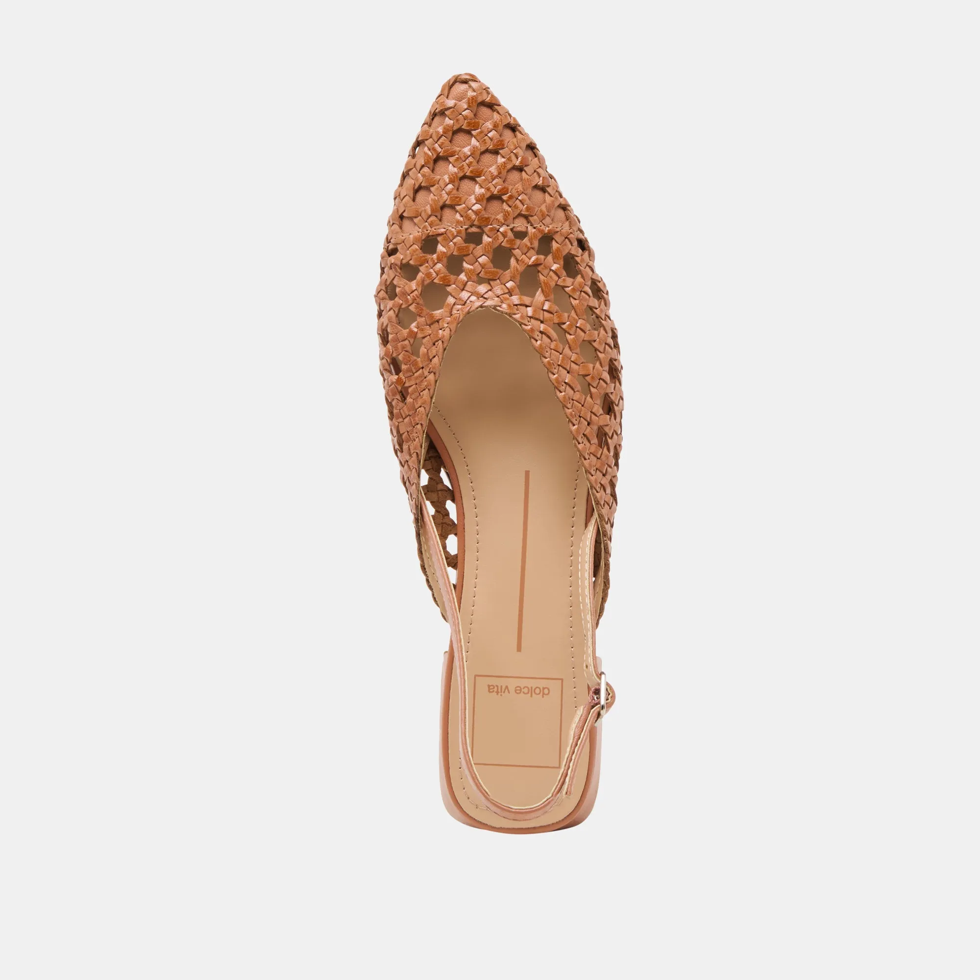 BIRDIE FLATS BRAUN GEFLECHTES LEDER