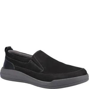 Schwarze Eamon Schlupfschuhe