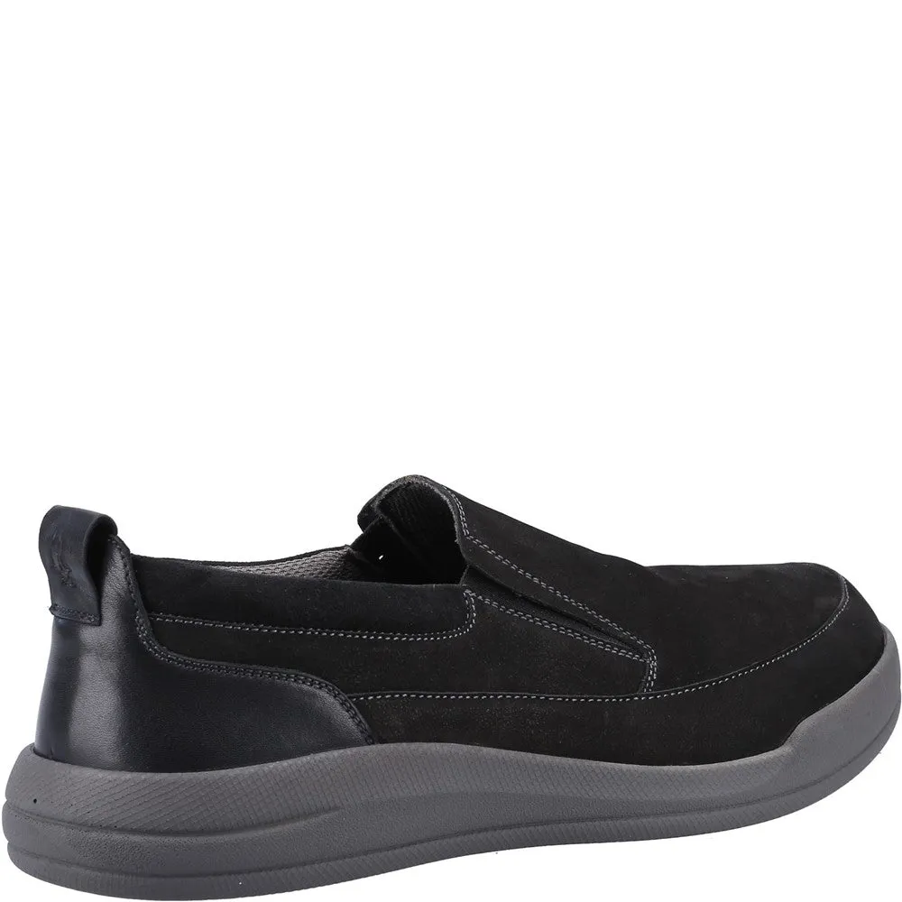 Schwarze Eamon Schlupfschuhe