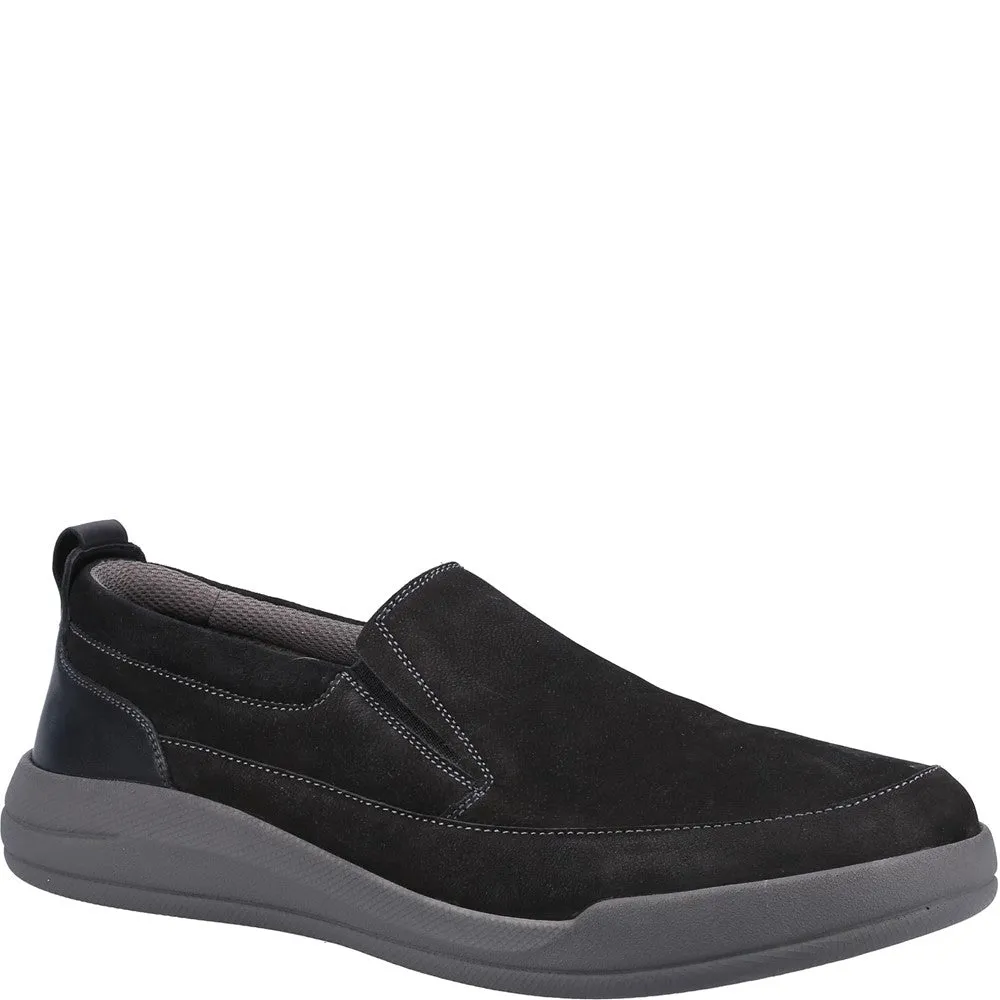 Schwarze Eamon Schlupfschuhe