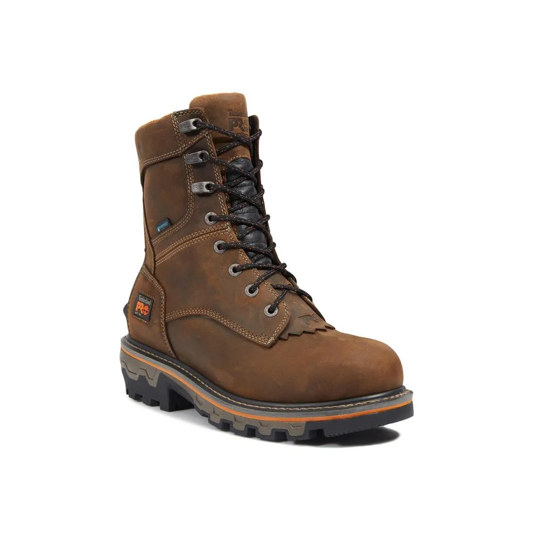 Boondock HD 8 Zoll Weichspitzen Wasserdichte Holzfällerstiefel Braun