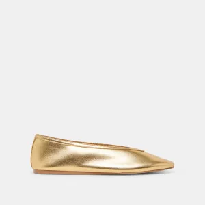 BRAIDY BALLETFLATS GOLD METALLISCHES LEDER