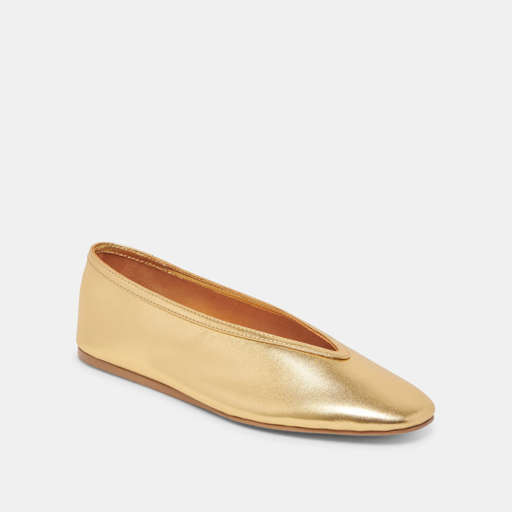 BRAIDY BALLETFLATS GOLD METALLISCHES LEDER
