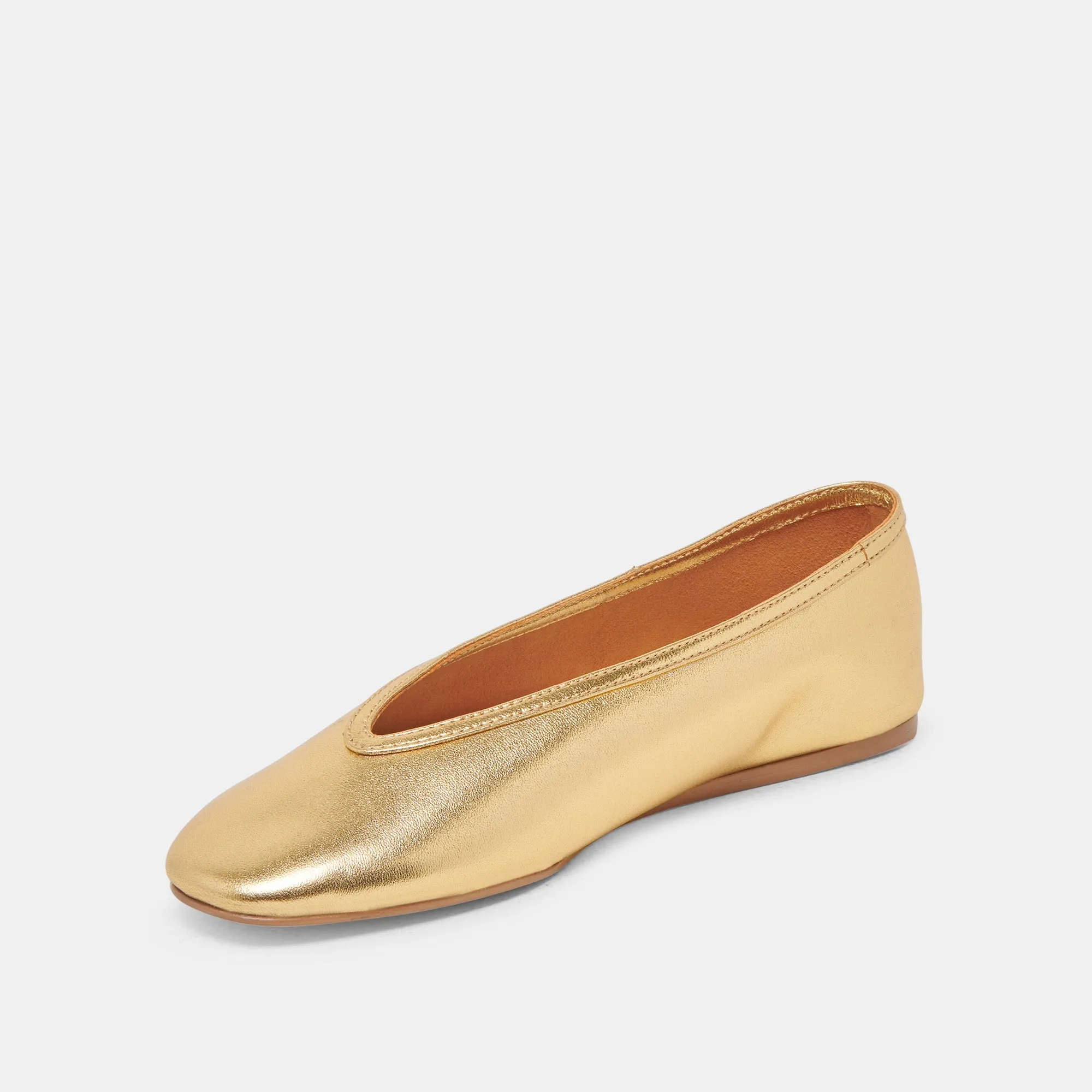 BRAIDY BALLETFLATS GOLD METALLISCHES LEDER