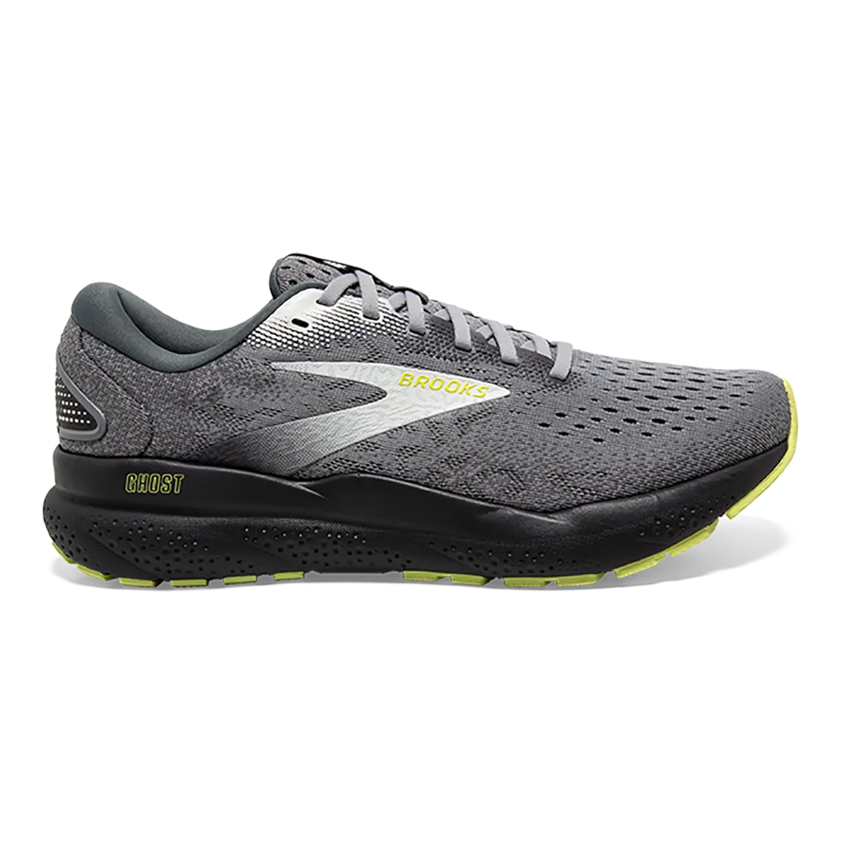 Brooks Ghost 16 - Grundierung - Grau - Limette