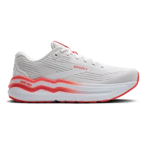 Brooks Ghost Max 2 - Weiß - Leuchtendes Korallenrot