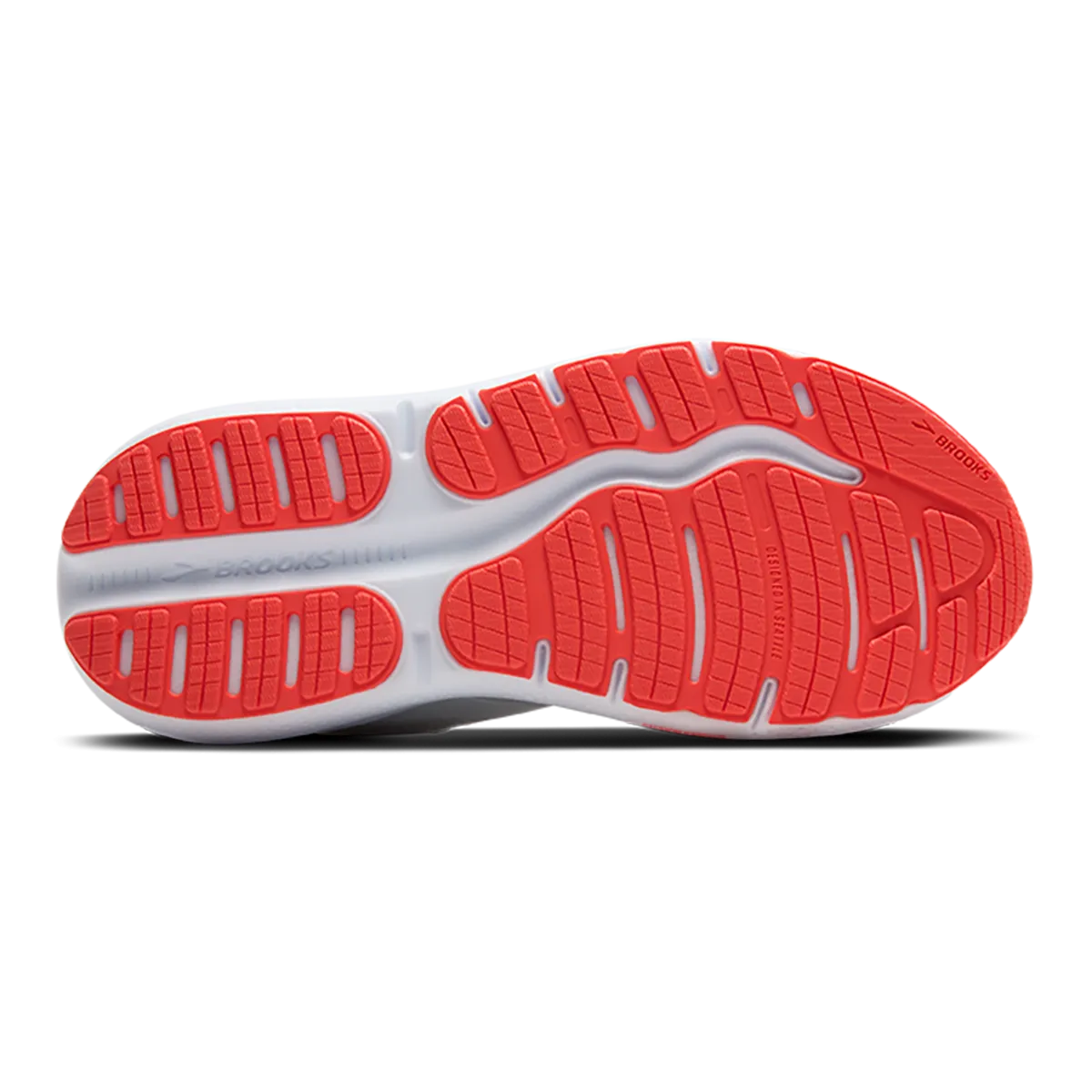 Brooks Ghost Max 2 - Weiß - Leuchtendes Korallenrot