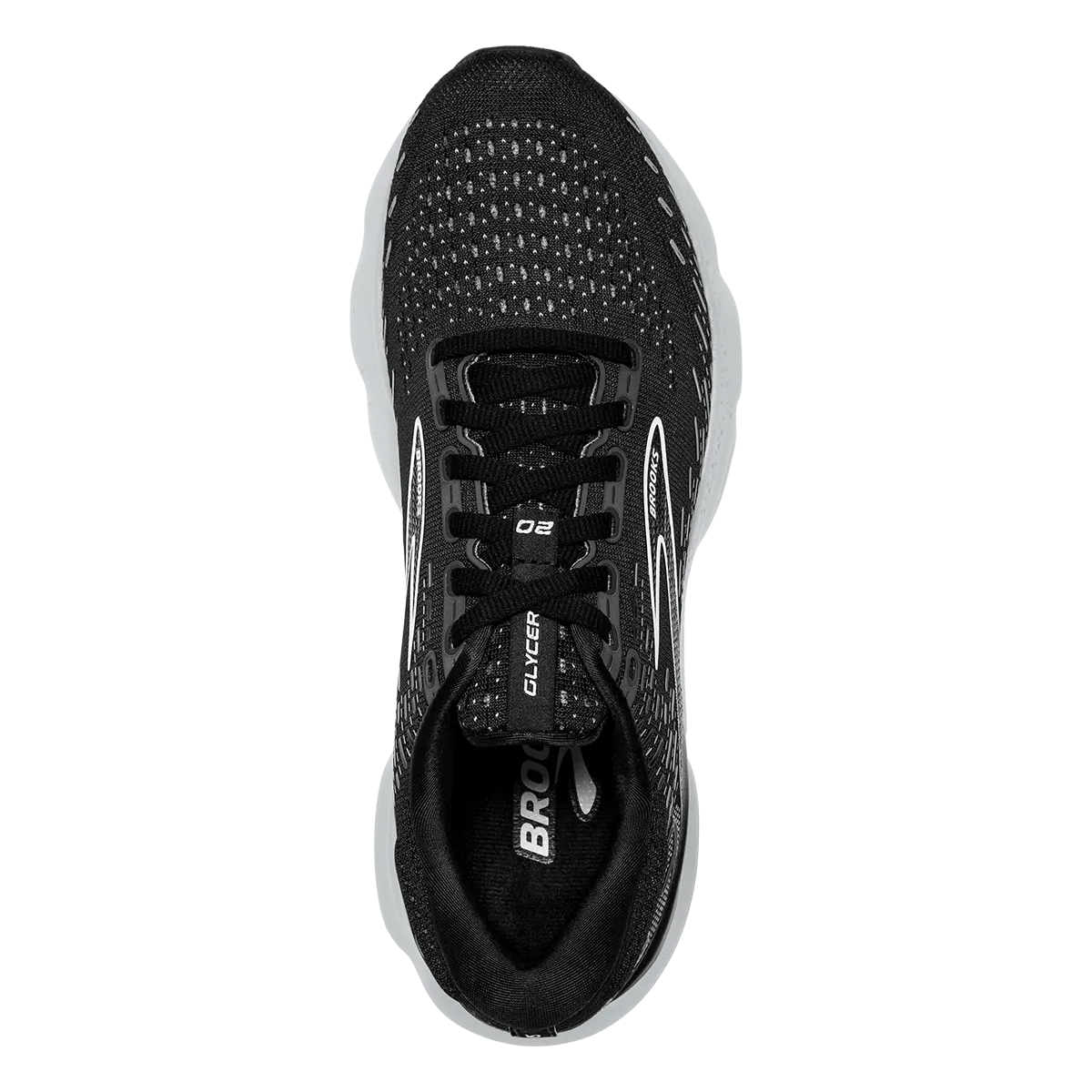 Brooks Glycerin 20 - Schwarz - Weiß - Legierung