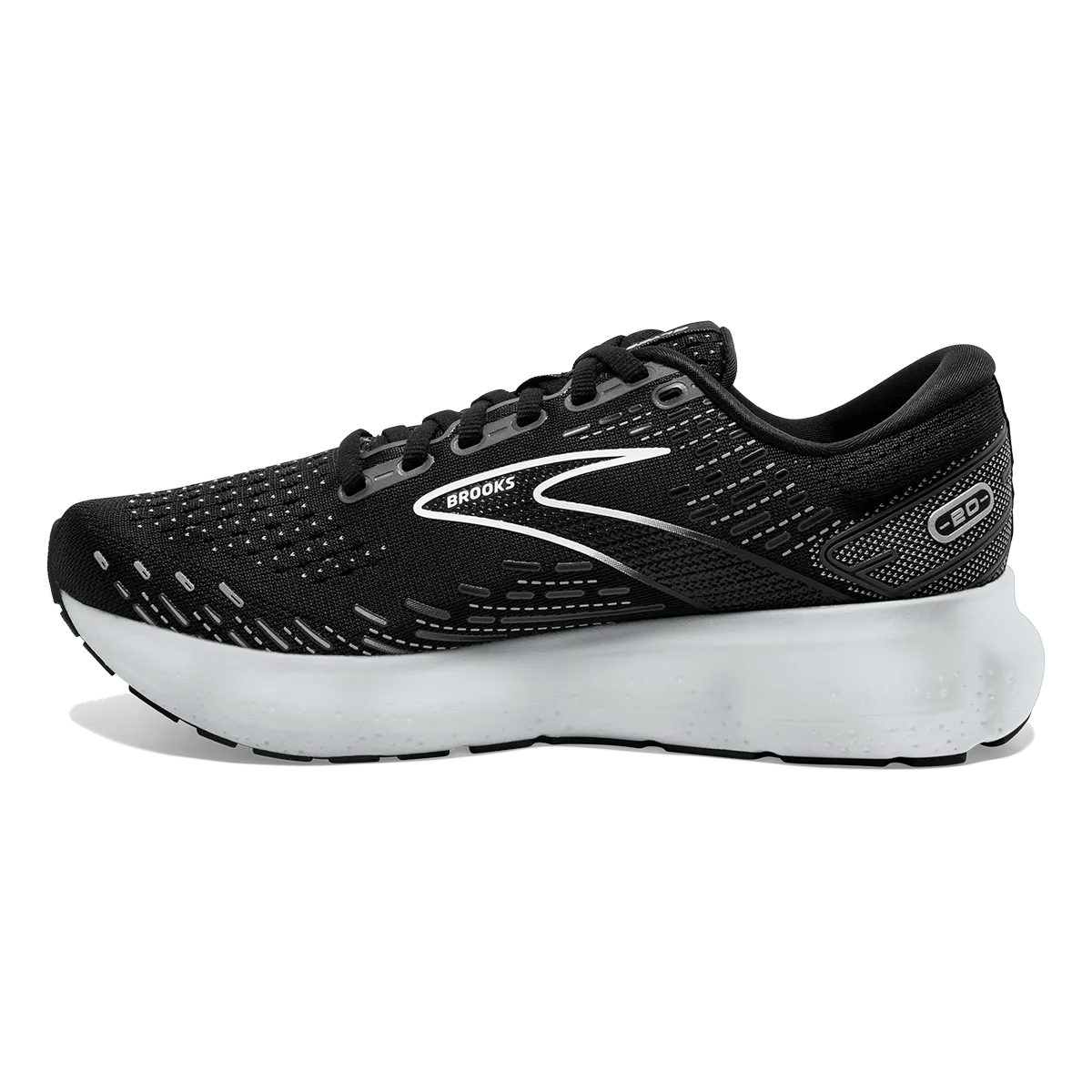 Brooks Glycerin 20 - Schwarz - Weiß - Legierung