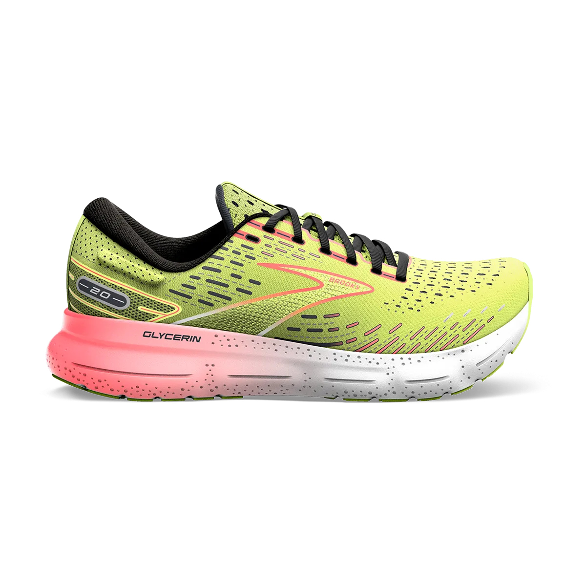 Brooks Glycerin 20 - Limette - Rot - Ebenholz