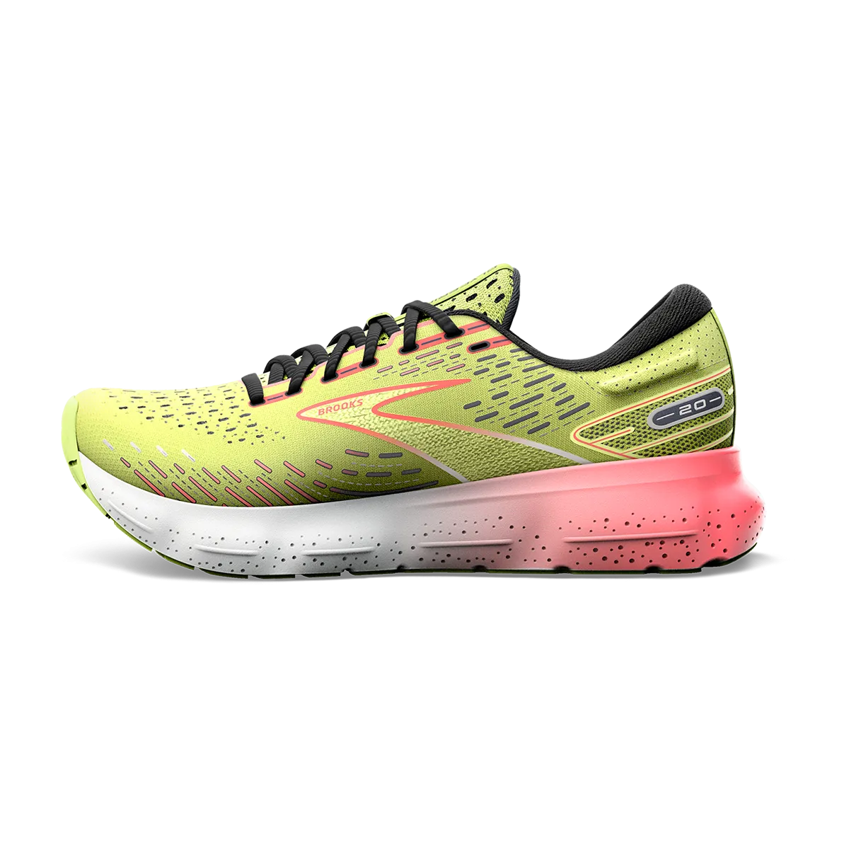 Brooks Glycerin 20 - Limette - Rot - Ebenholz