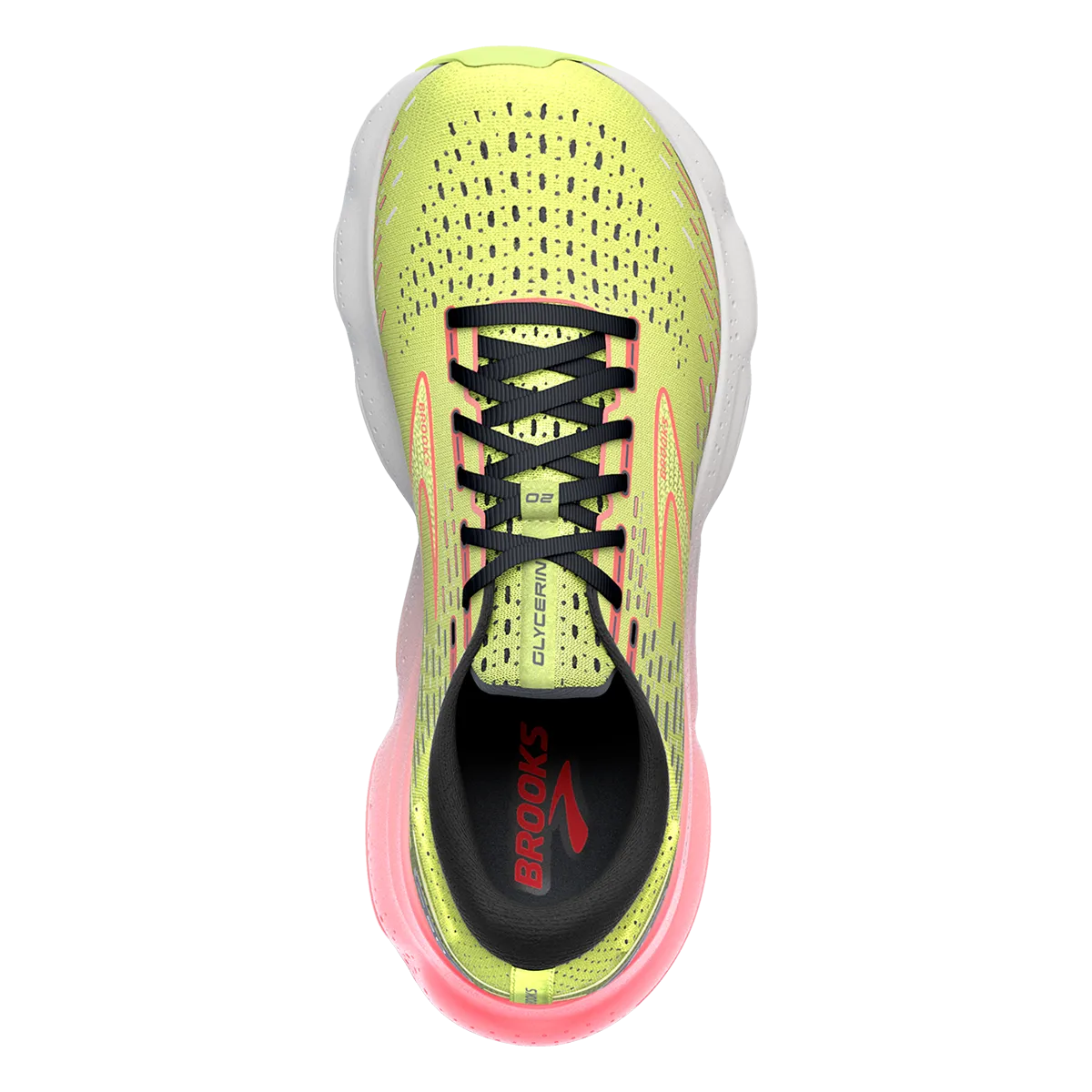 Brooks Glycerin 20 - Limette - Rot - Ebenholz