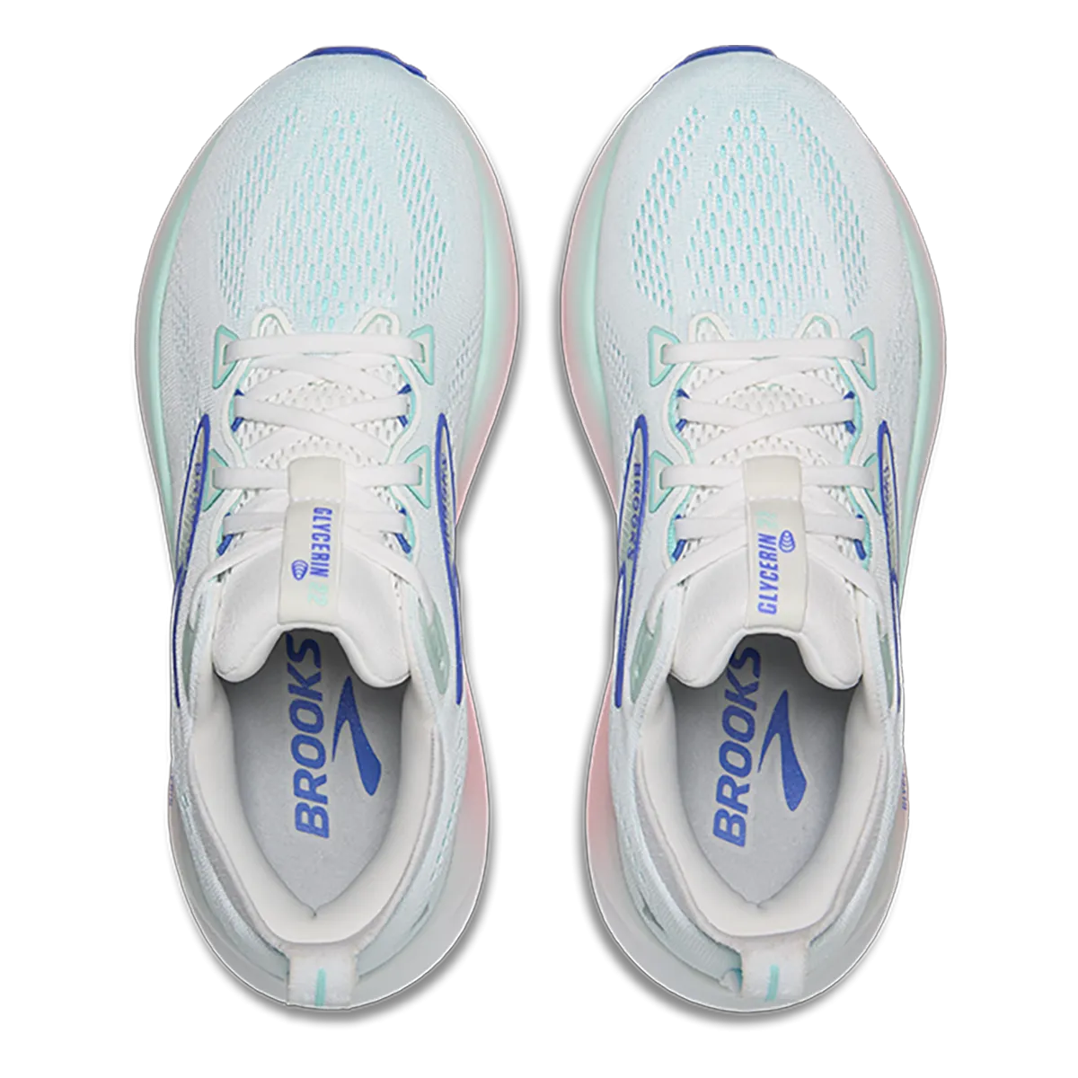 Brooks Glycerin 22 Weiß - Napfschnecke - Amparo Blau