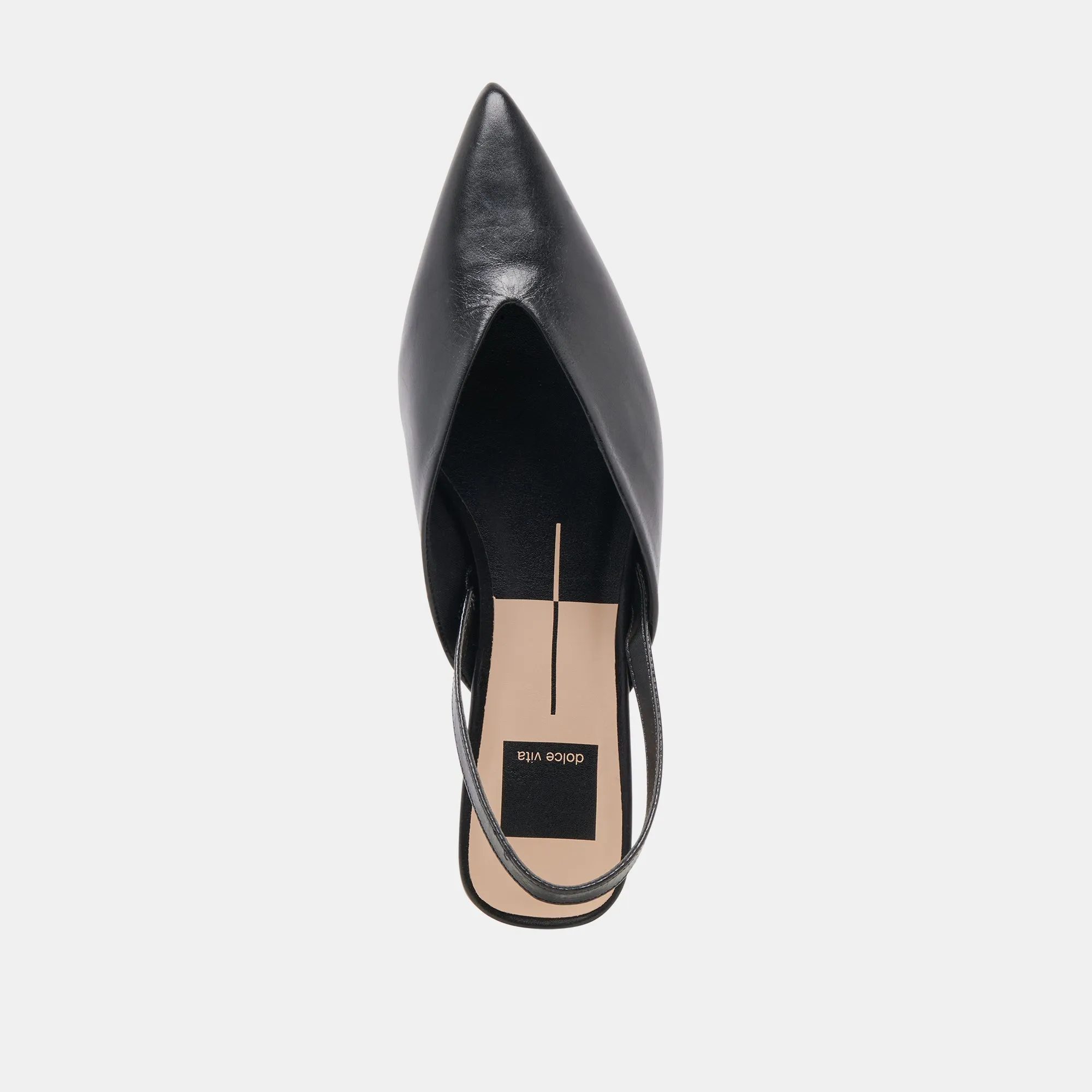 BYANCA FLATS SCHWARZES LEDER