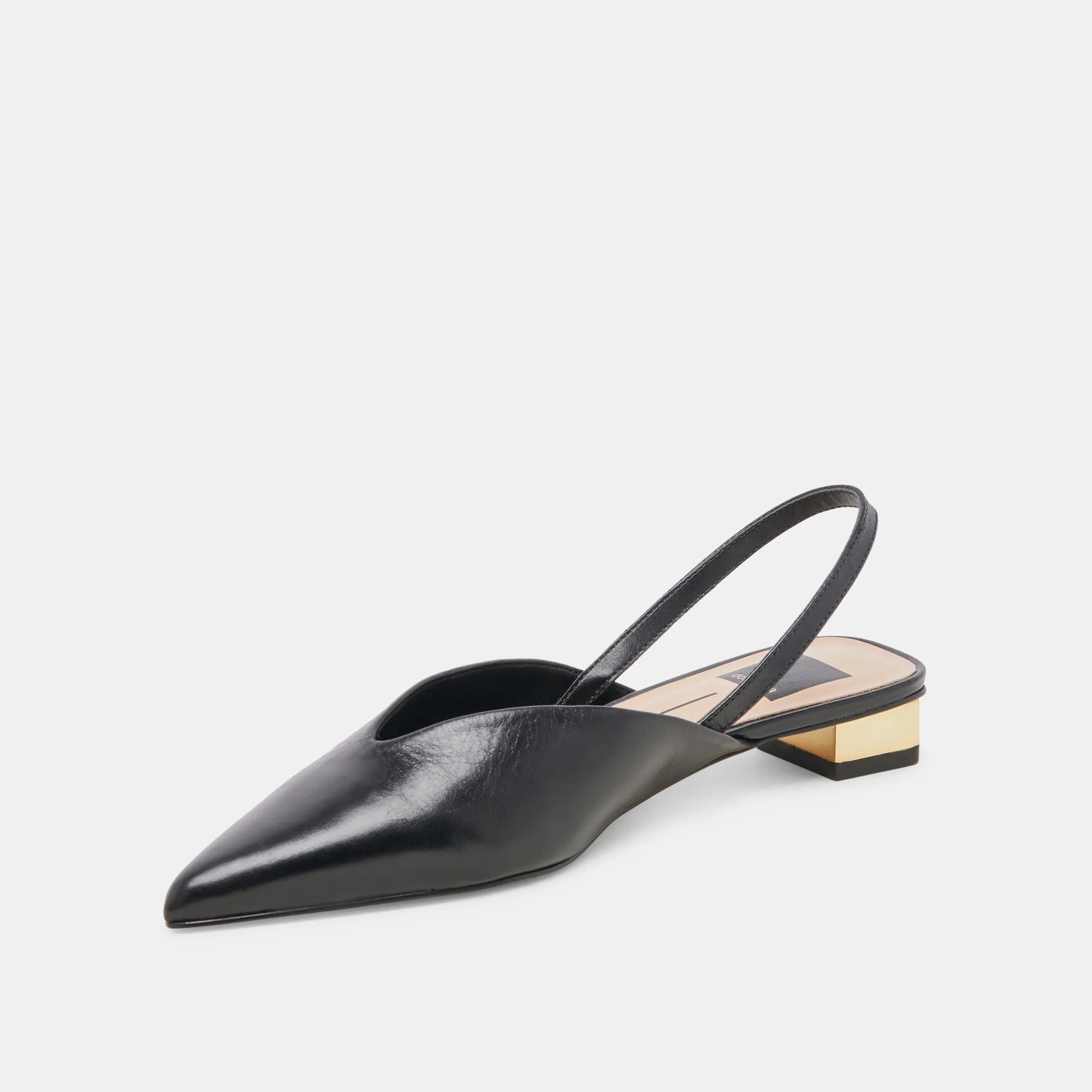 BYANCA FLATS SCHWARZES LEDER