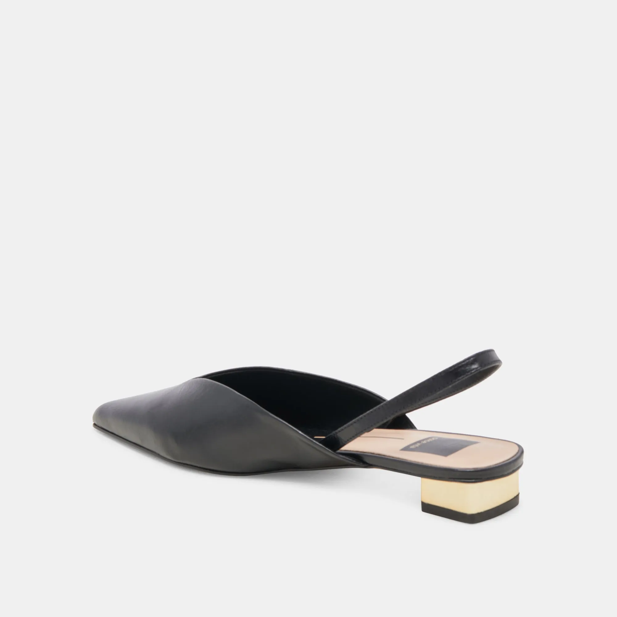 BYANCA FLATS SCHWARZES LEDER