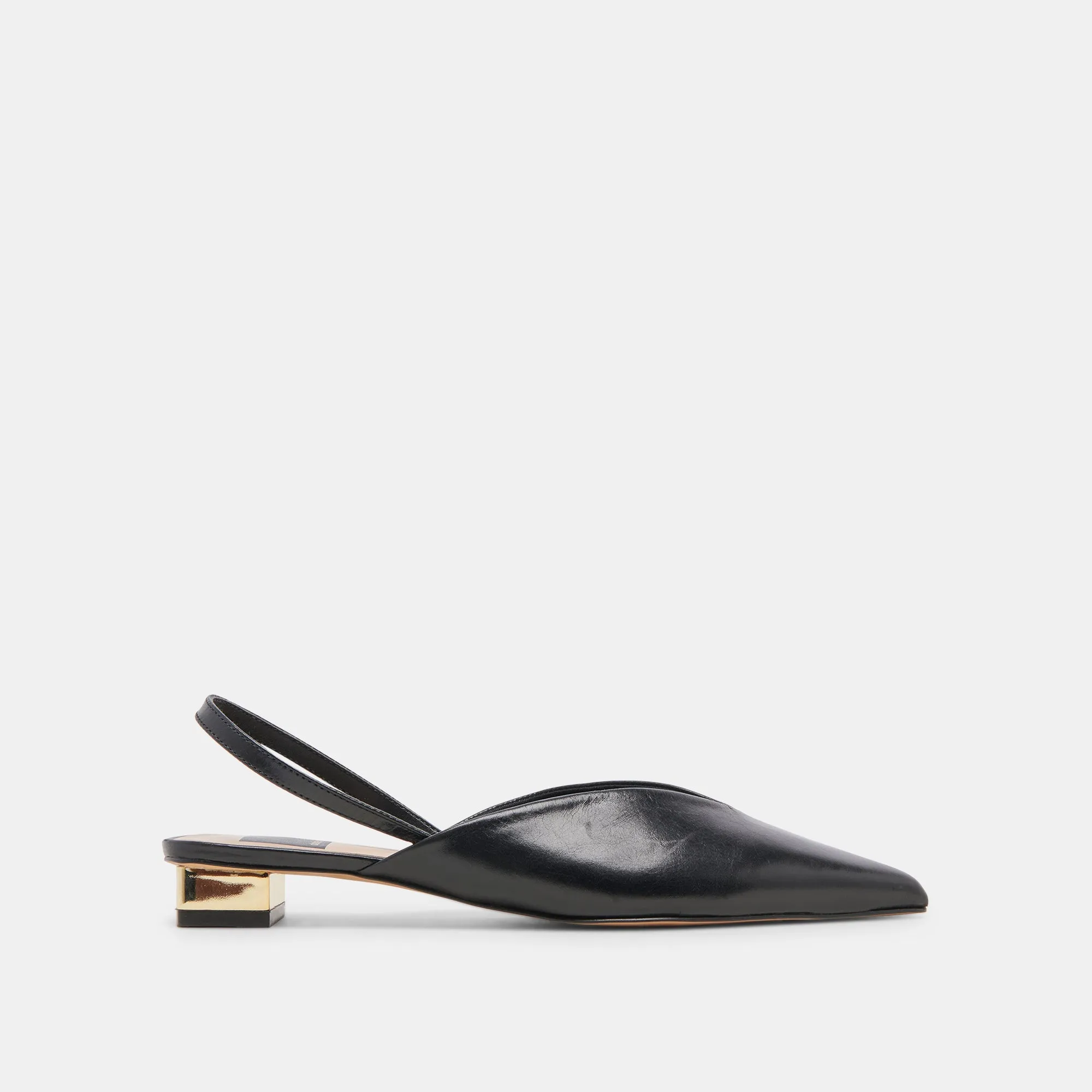 BYANCA FLATS SCHWARZES LEDER