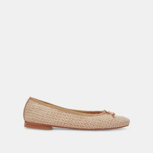 CACY BALLET FLATS WEIß NATURRAFFIA