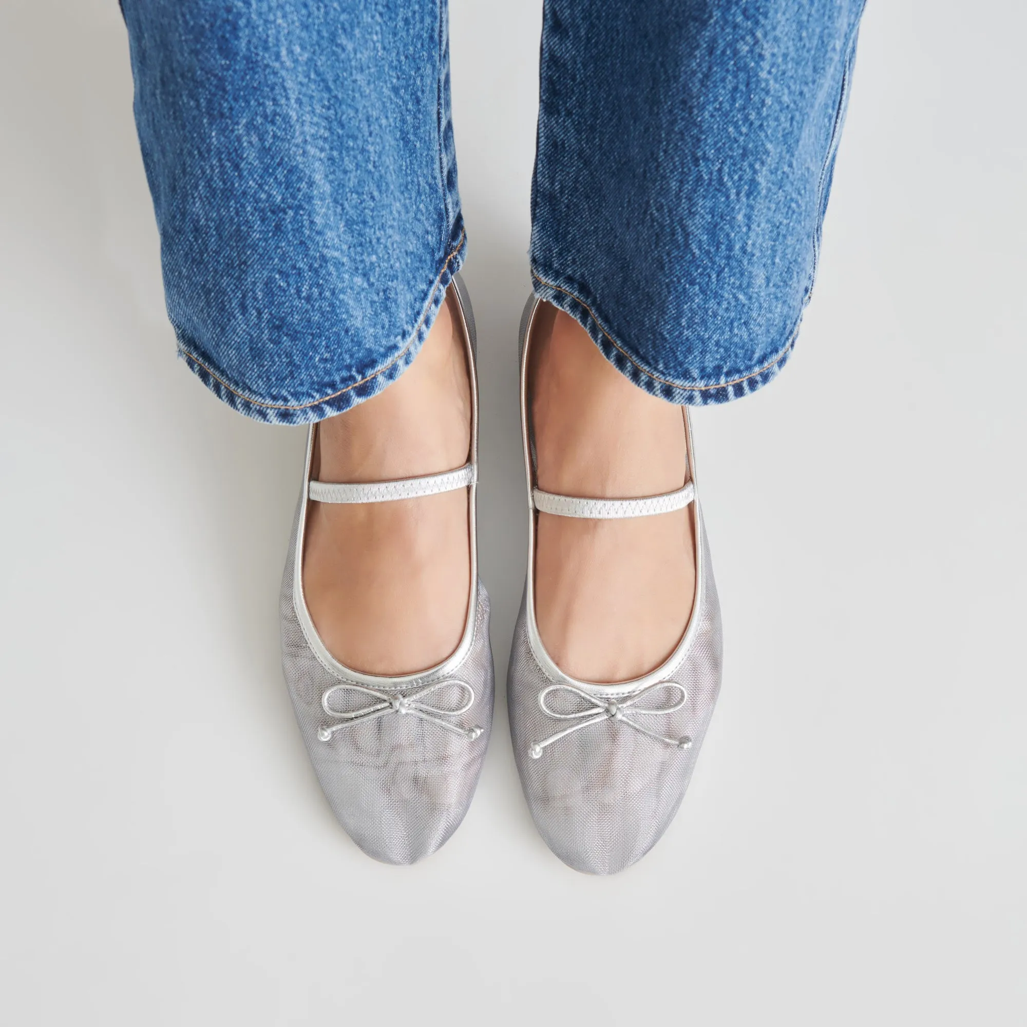 CADEL BALLETTFLATS SILBER MESH