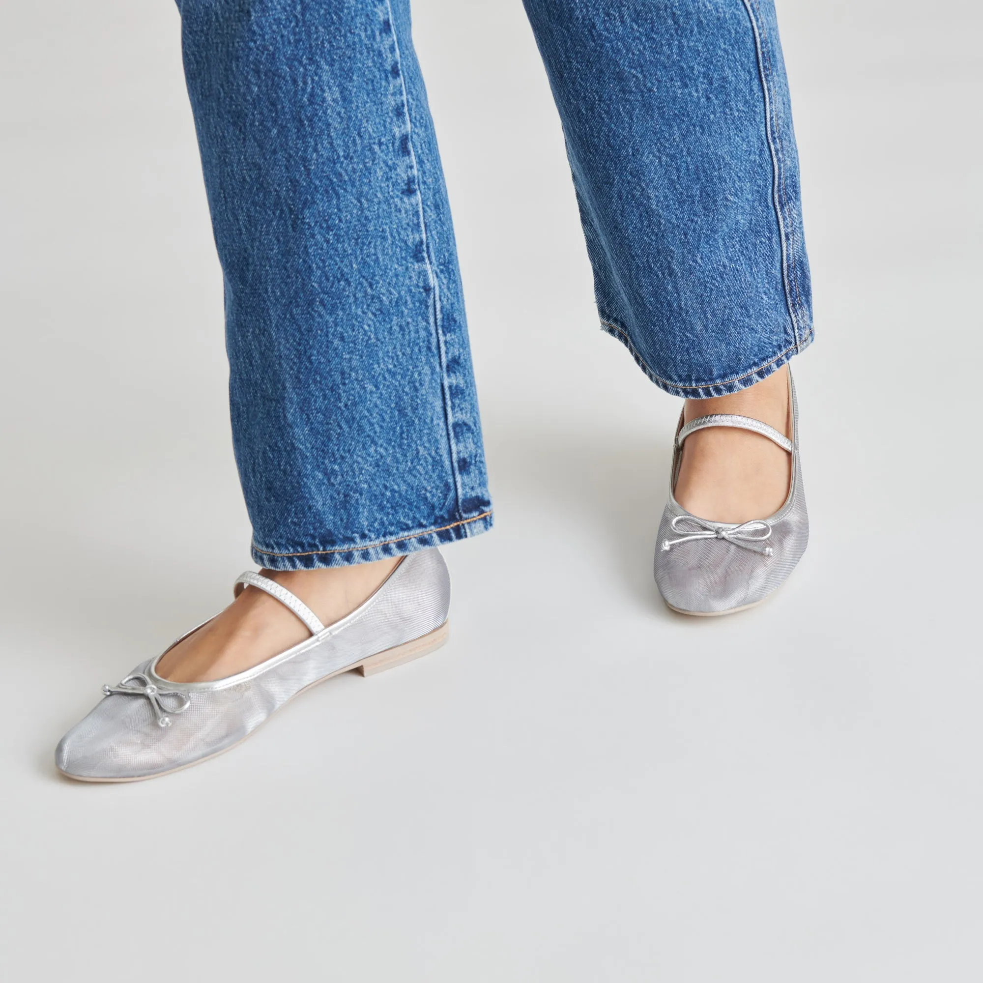 CADEL BALLETTFLATS SILBER MESH