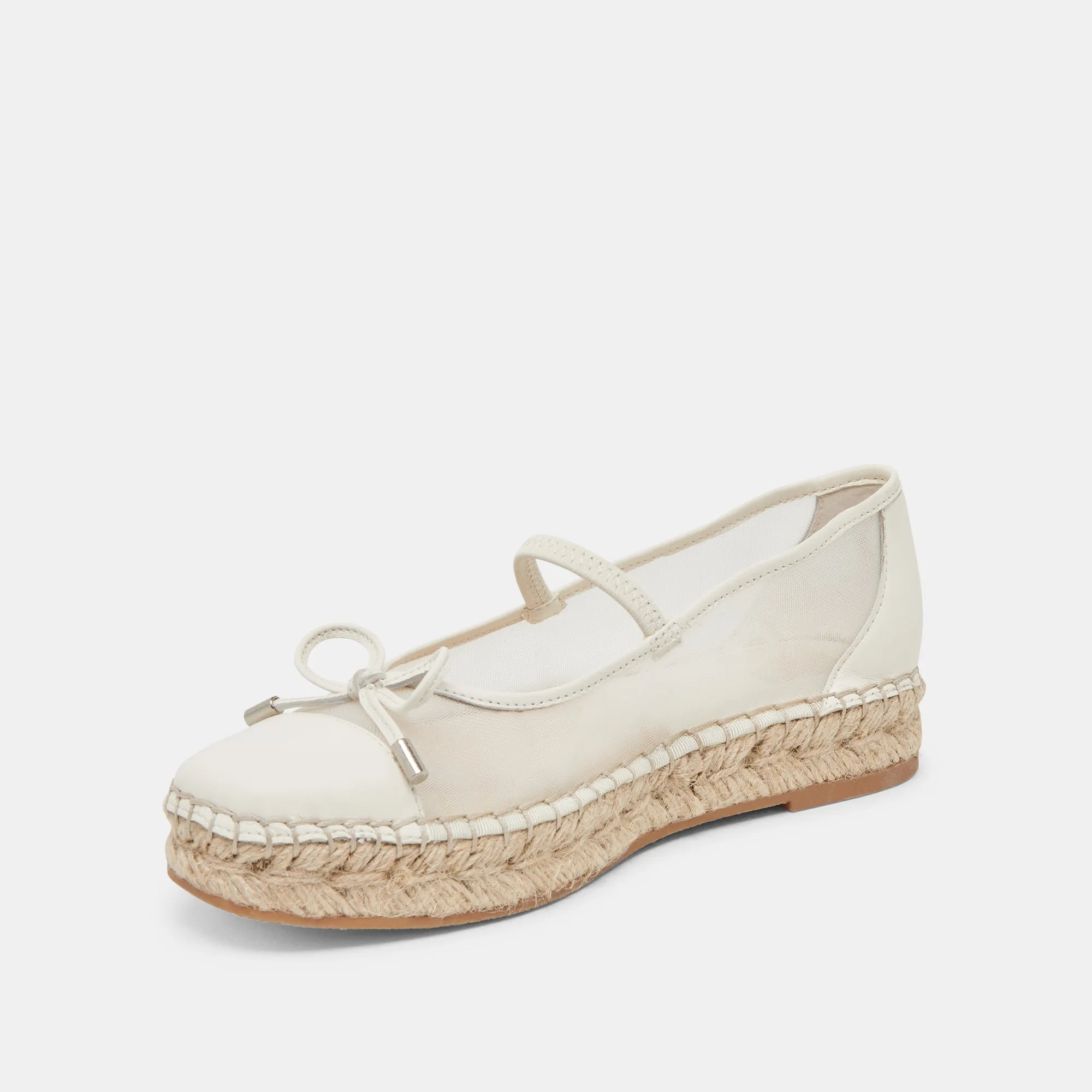 CAMBRE BALLETTFLATS WEIßES MESH