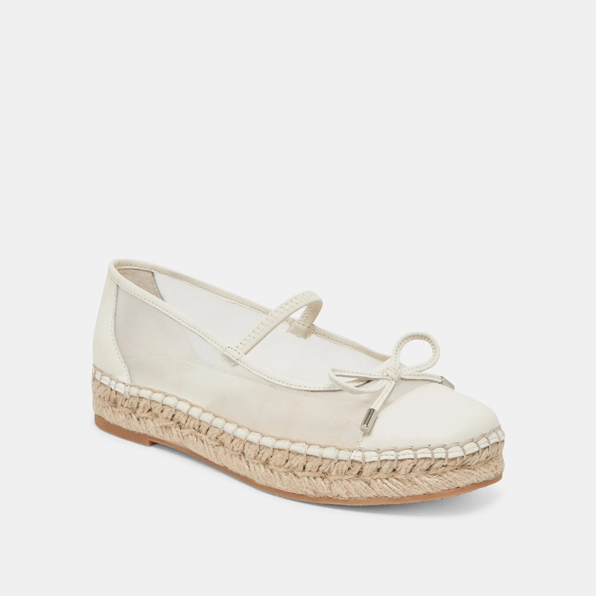 CAMBRE BALLETTFLATS WEIßES MESH