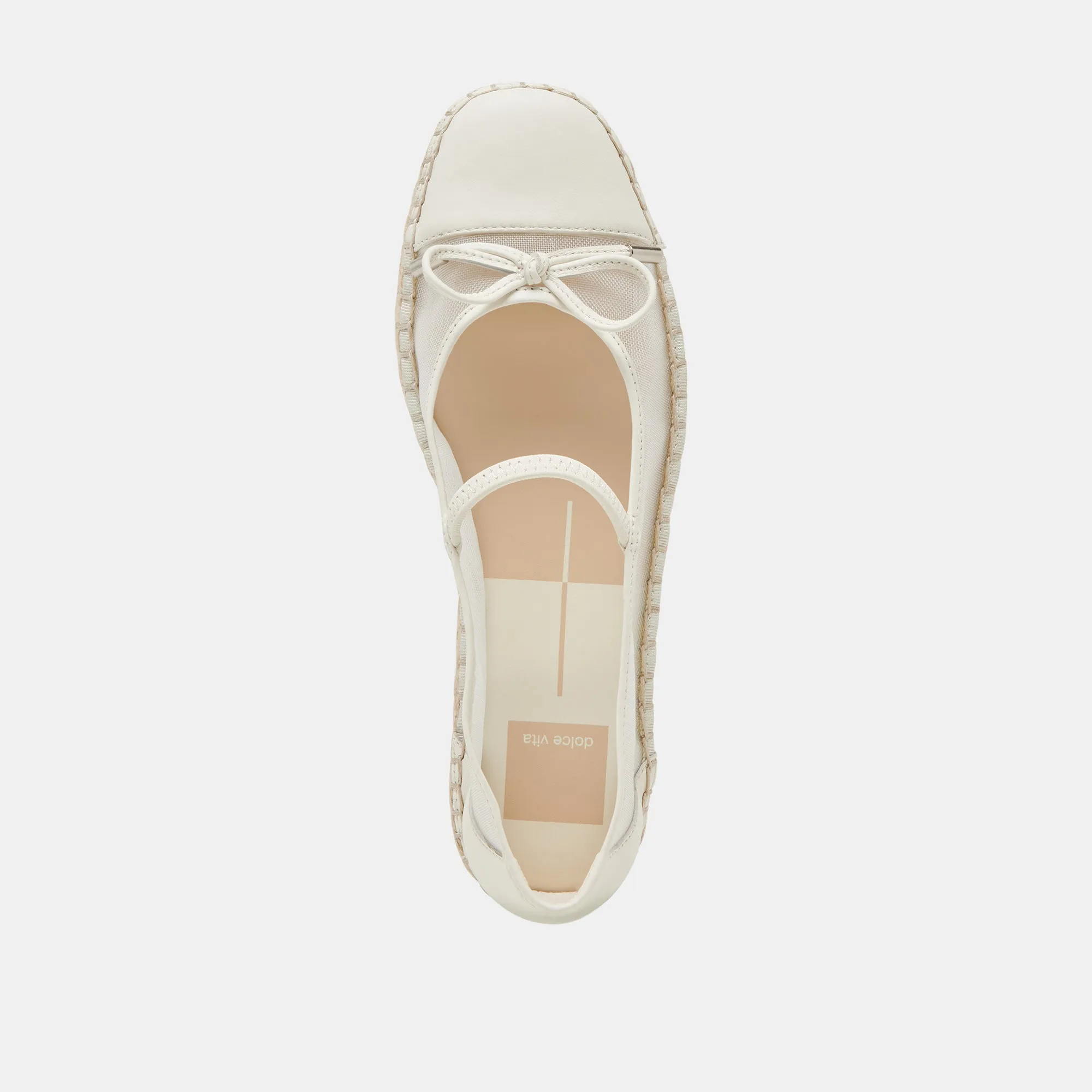 CAMBRE BALLETTFLATS WEIßES MESH