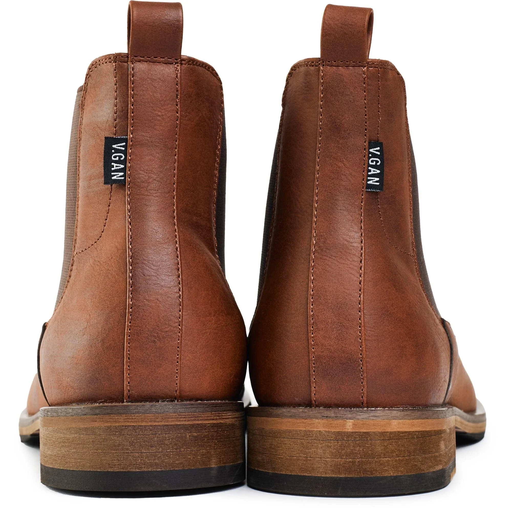 Kardamom Herren Vegan Leder Chelsea Stiefel | Braun