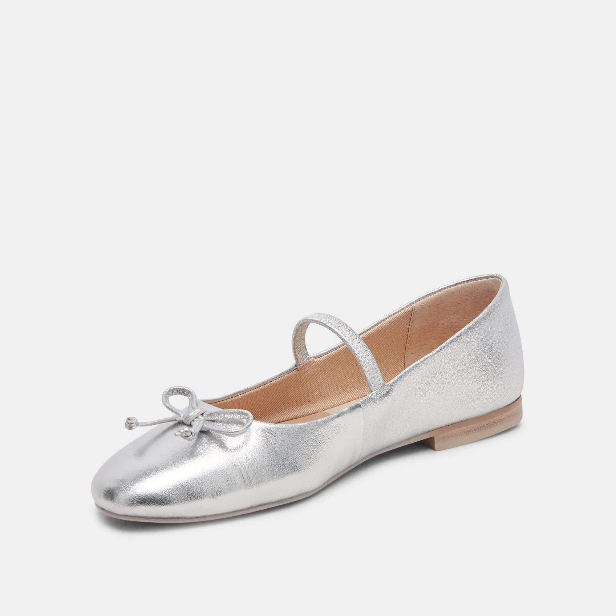 CARIN BALLETFLATS SILBER METALLIC LEDER