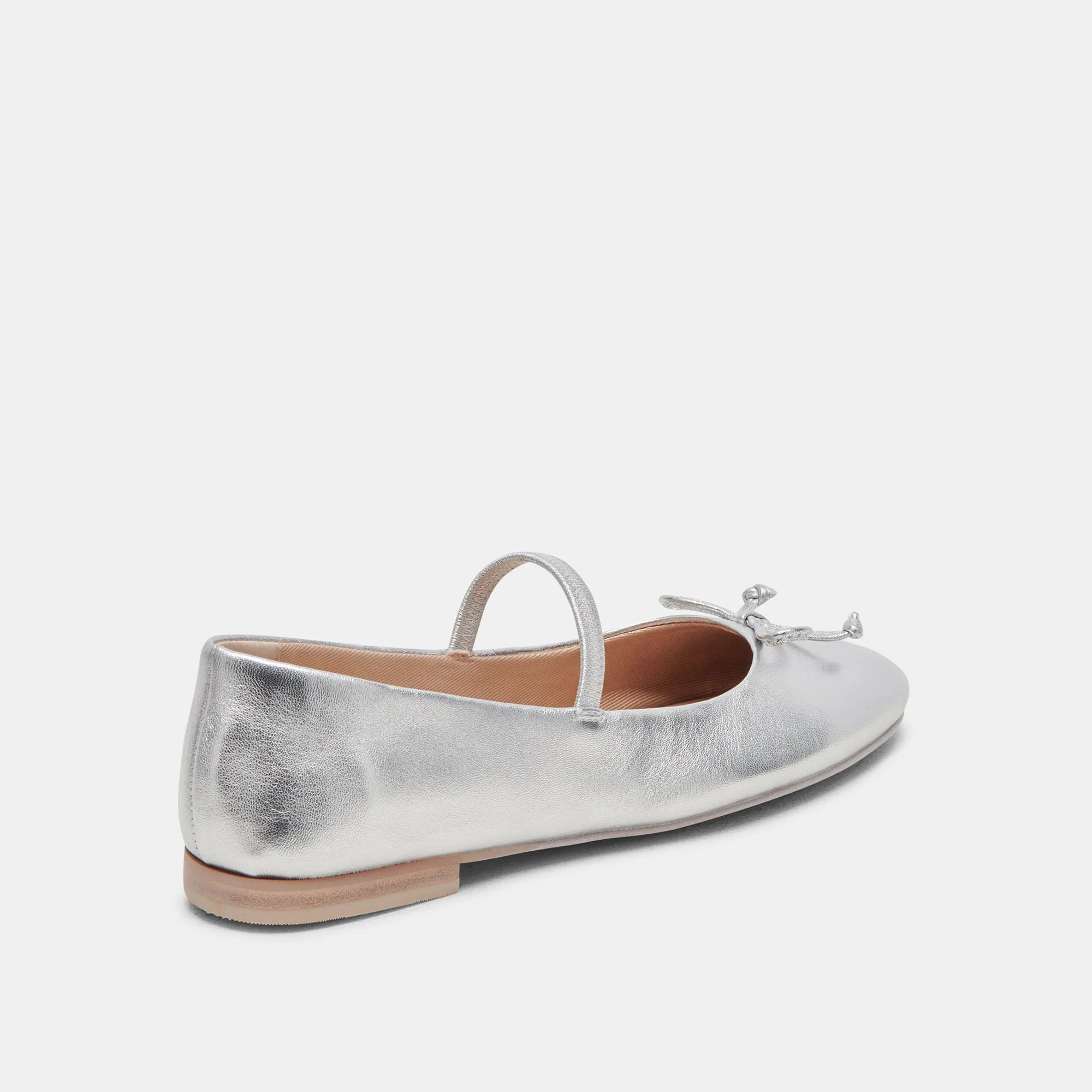 CARIN BALLETFLATS SILBER METALLIC LEDER
