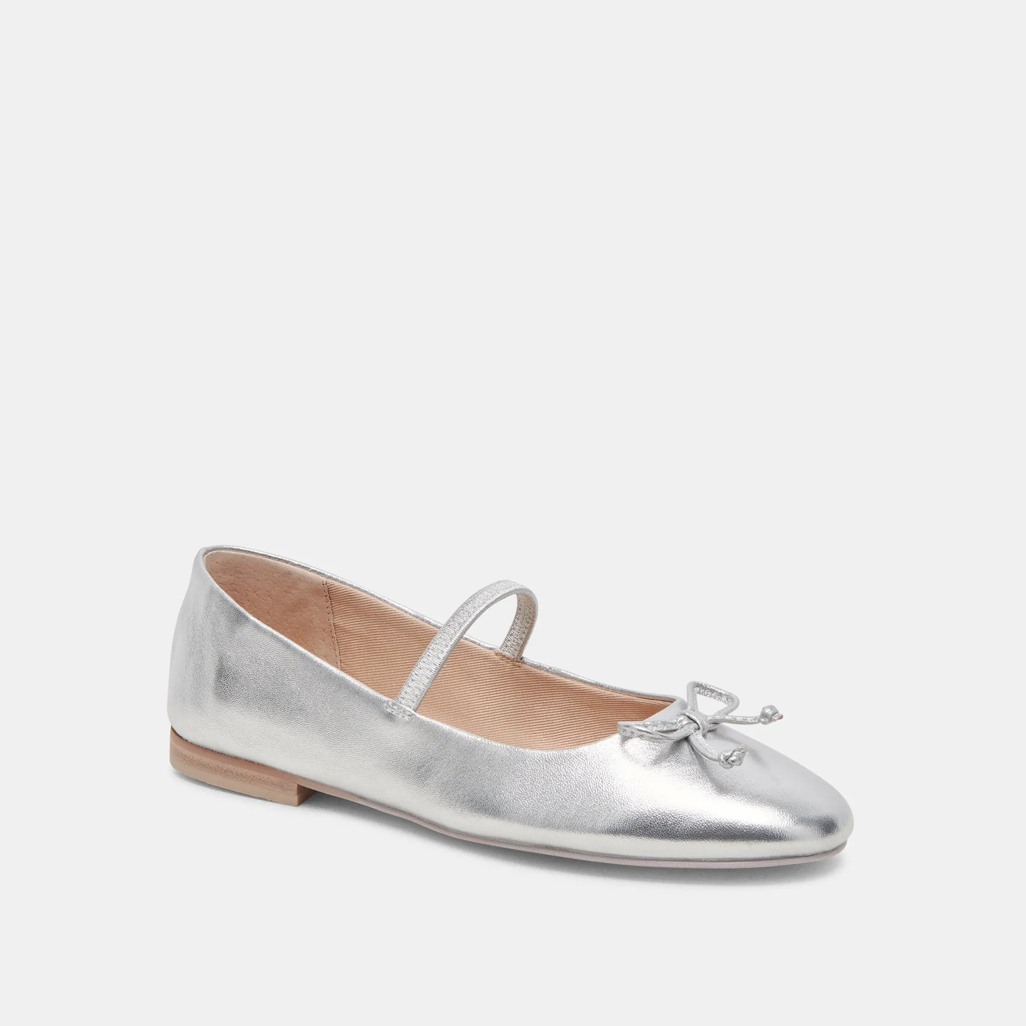 CARIN BALLETFLATS SILBER METALLIC LEDER