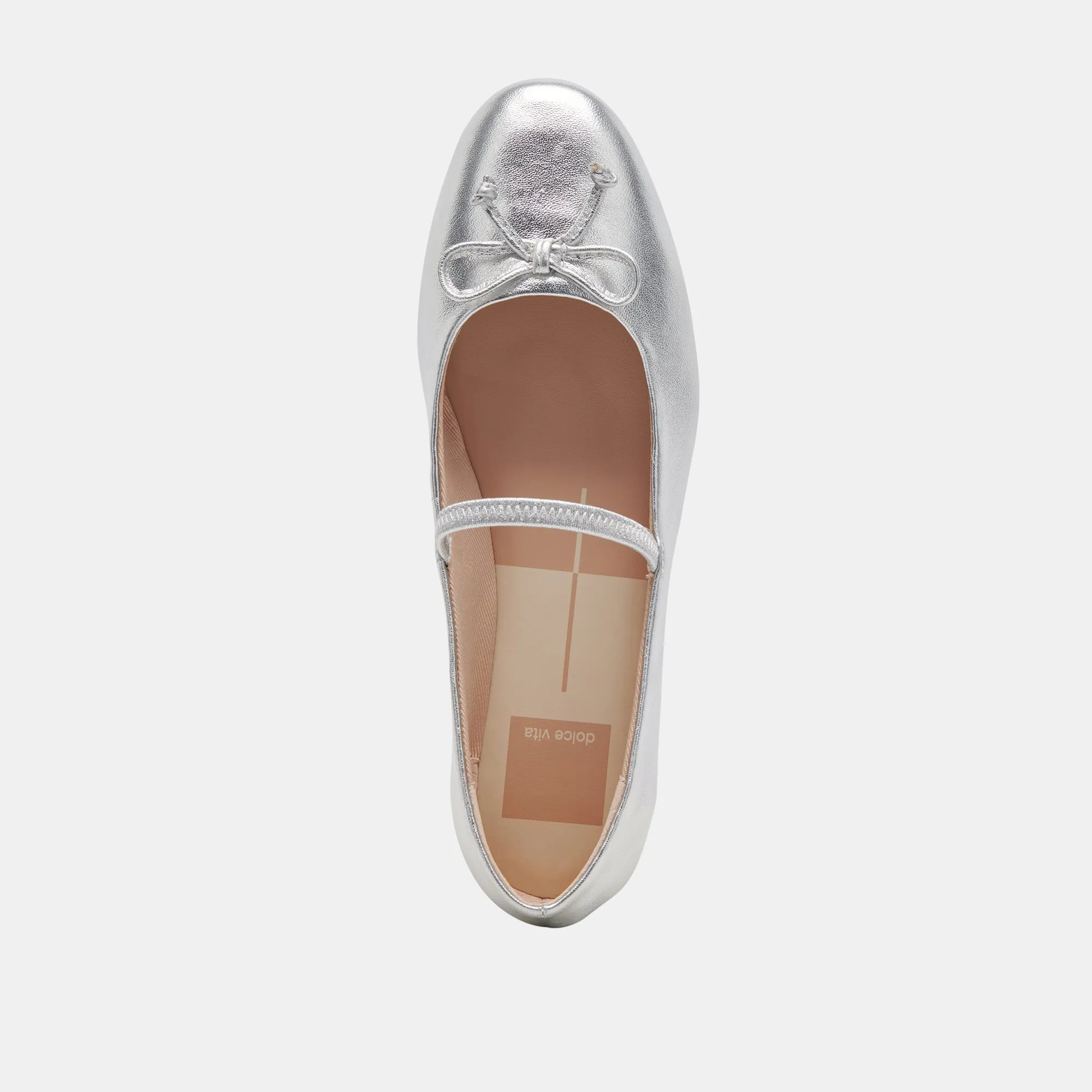 CARIN BALLETFLATS SILBER METALLIC LEDER