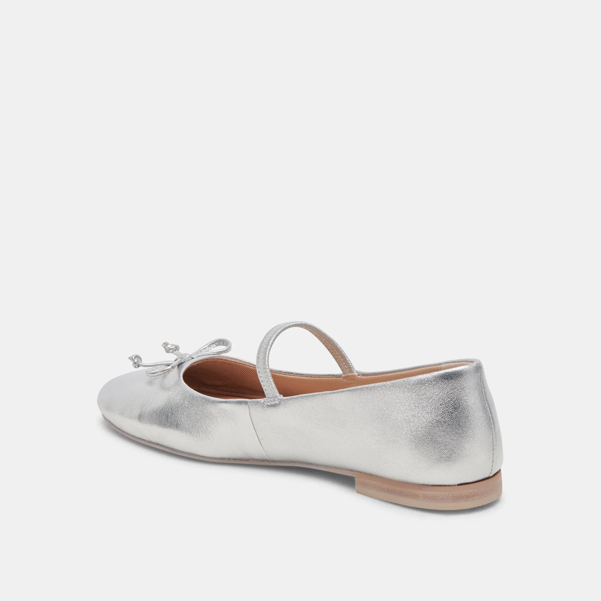 CARIN BALLETFLATS SILBER METALLIC LEDER