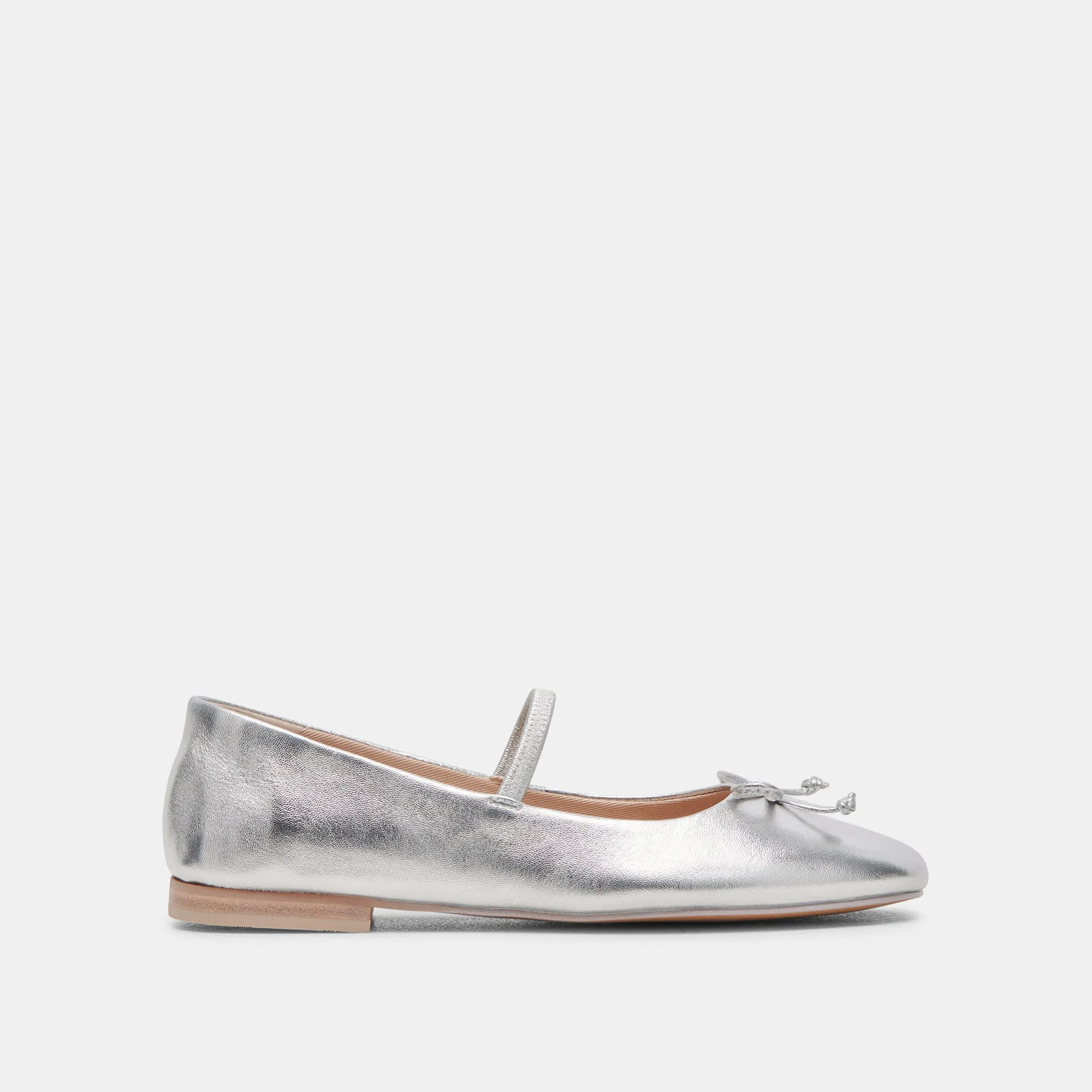 CARIN BALLETFLATS SILBER METALLIC LEDER